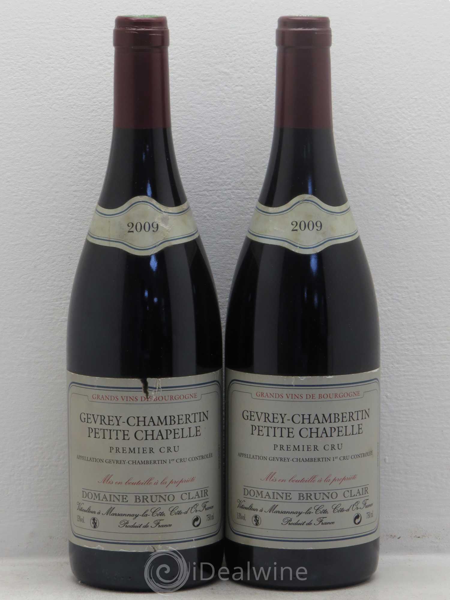 Gevrey-Chambertin 1er Cru Petite Chapelle Bruno Clair (Domaine) 2009 - Lot de 2 bouteilles - 0