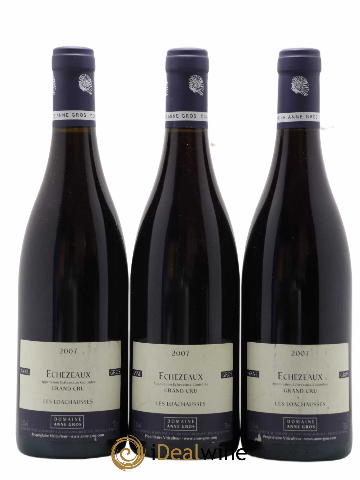 Echezeaux Grand Cru Les Loachausses Anne Gros 2007 - Lot de 3 bouteilles - 0