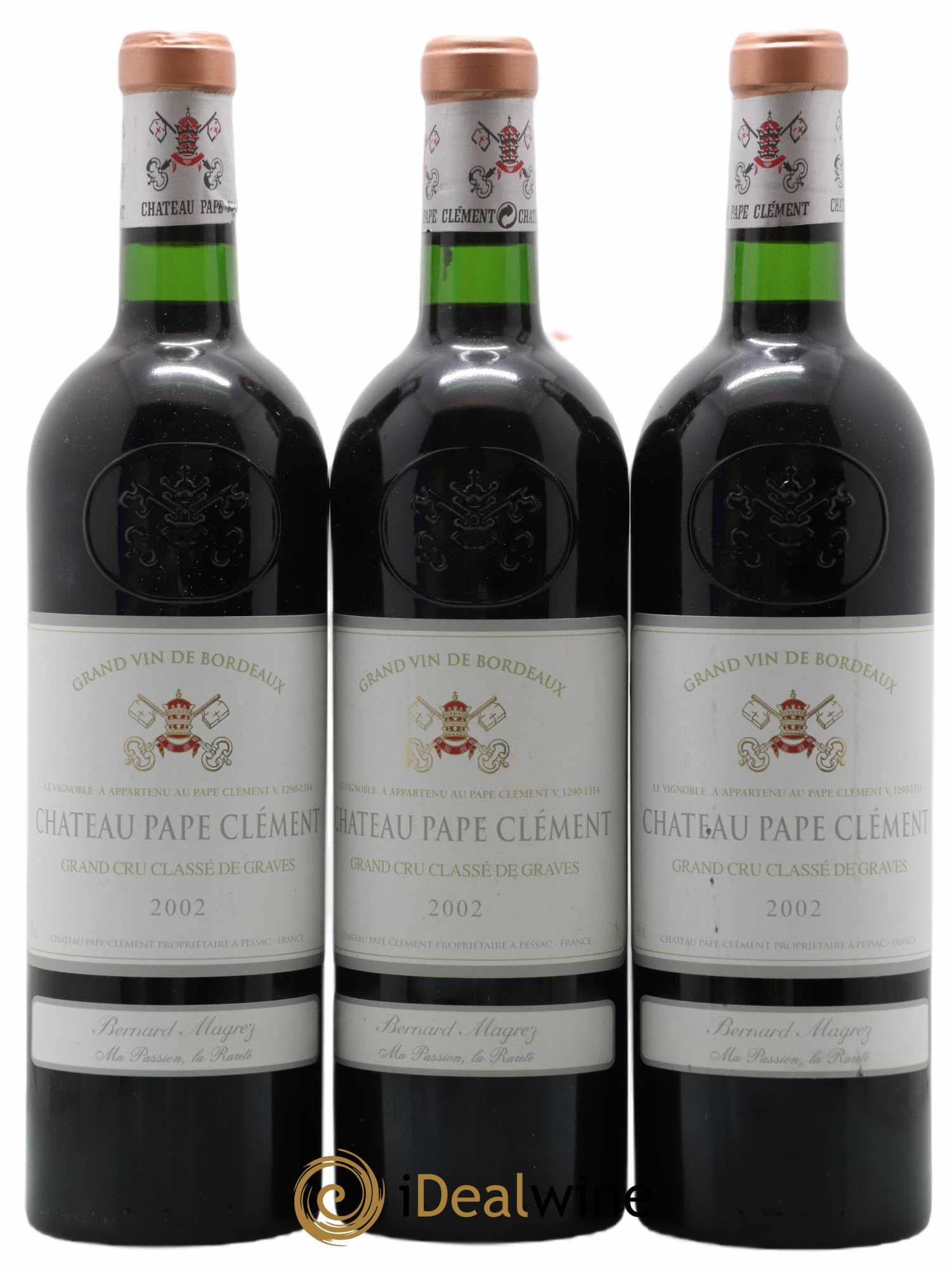 Château Pape Clément Cru Classé de Graves 2002 - Lot de 3 bouteilles - 0