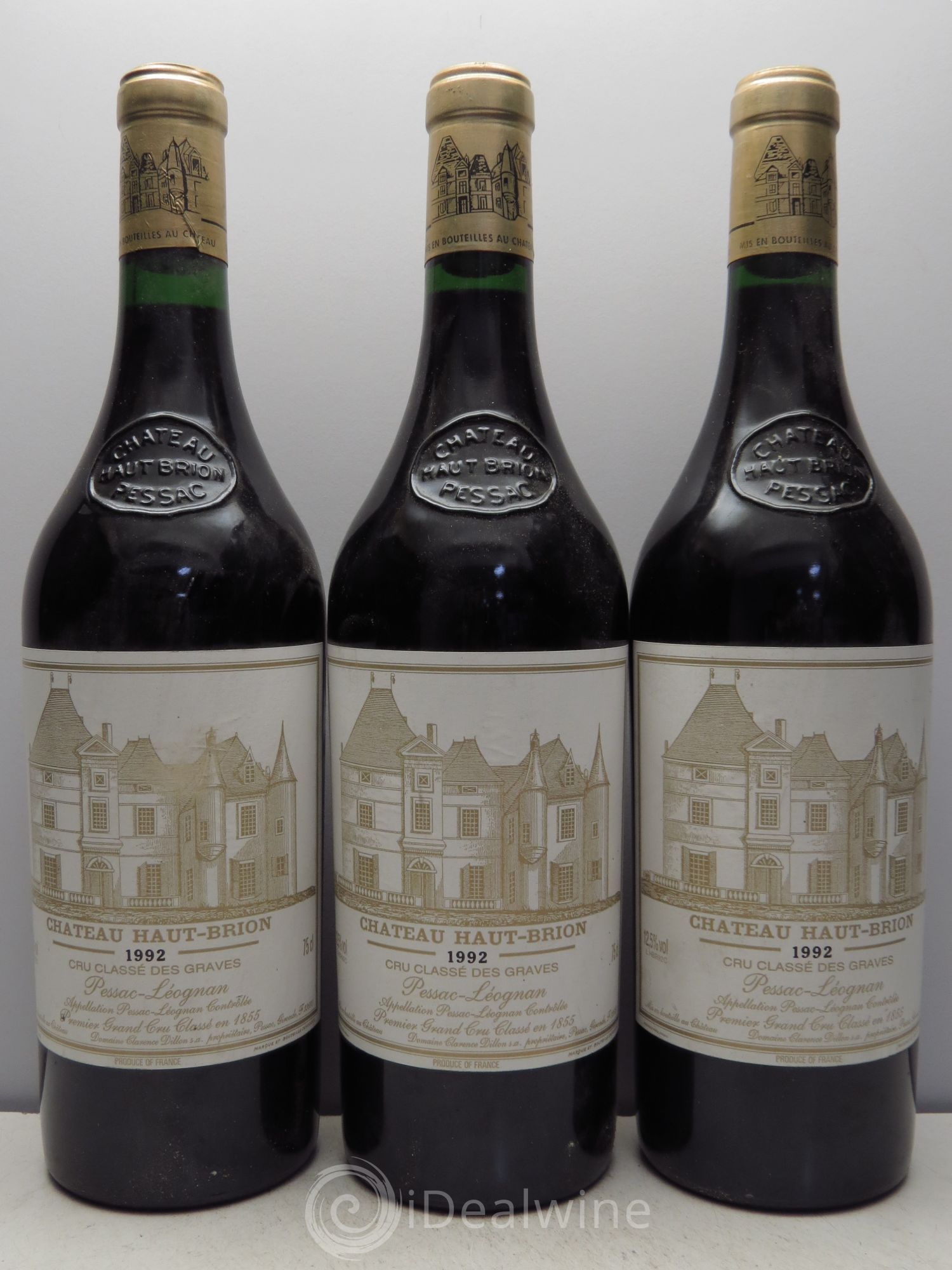 Château Haut Brion 1er Grand Cru Classé 1992 - Lot de 3 bouteilles - 0