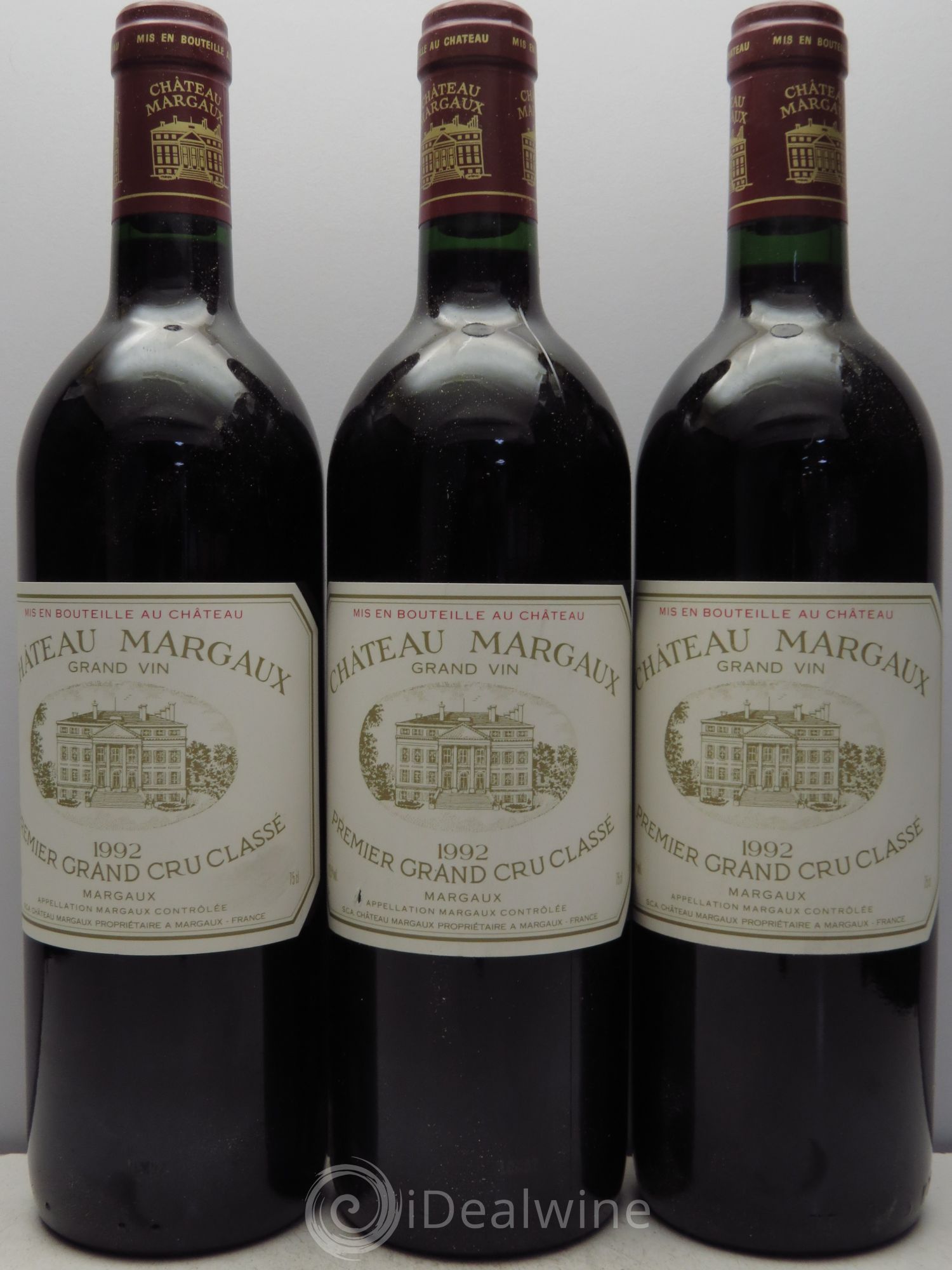 Château Margaux 1er Grand Cru Classé 1992 - Lot de 3 bouteilles - 0