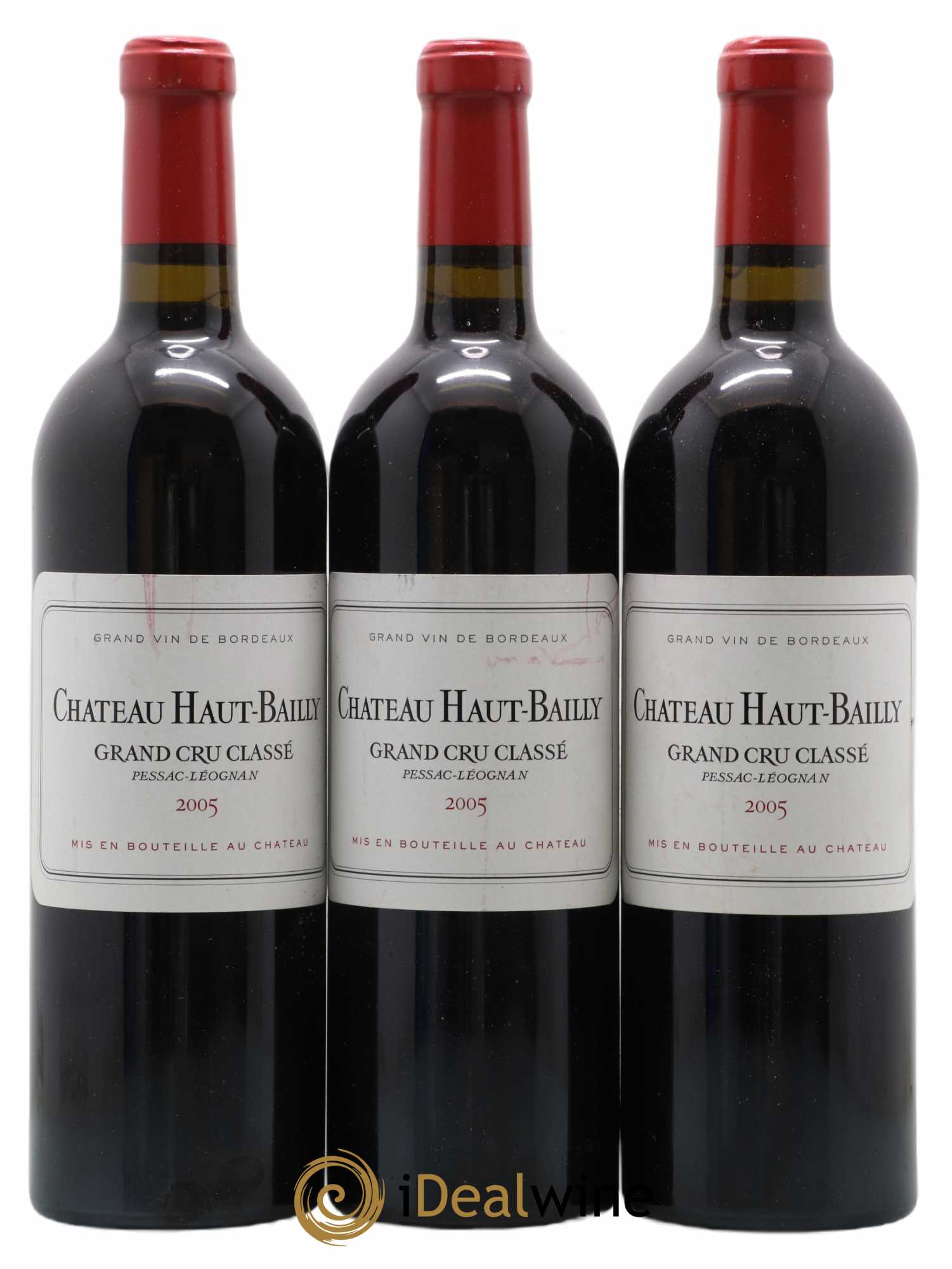 Château Haut-Bailly Cru Classé de Graves 2005 - Lot de 3 bouteilles - 0