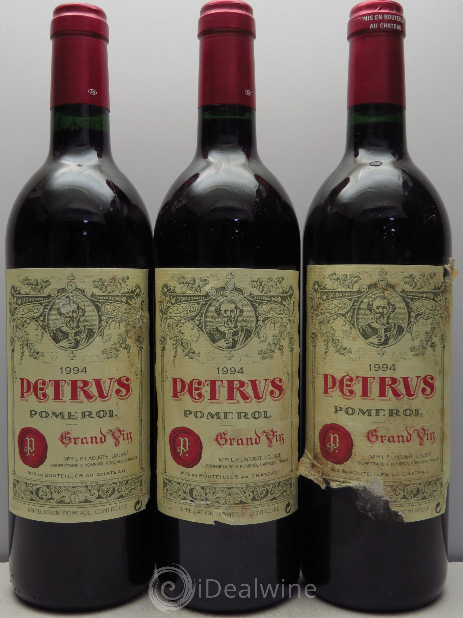 Petrus 1994 - Lot de 3 bouteilles - 0