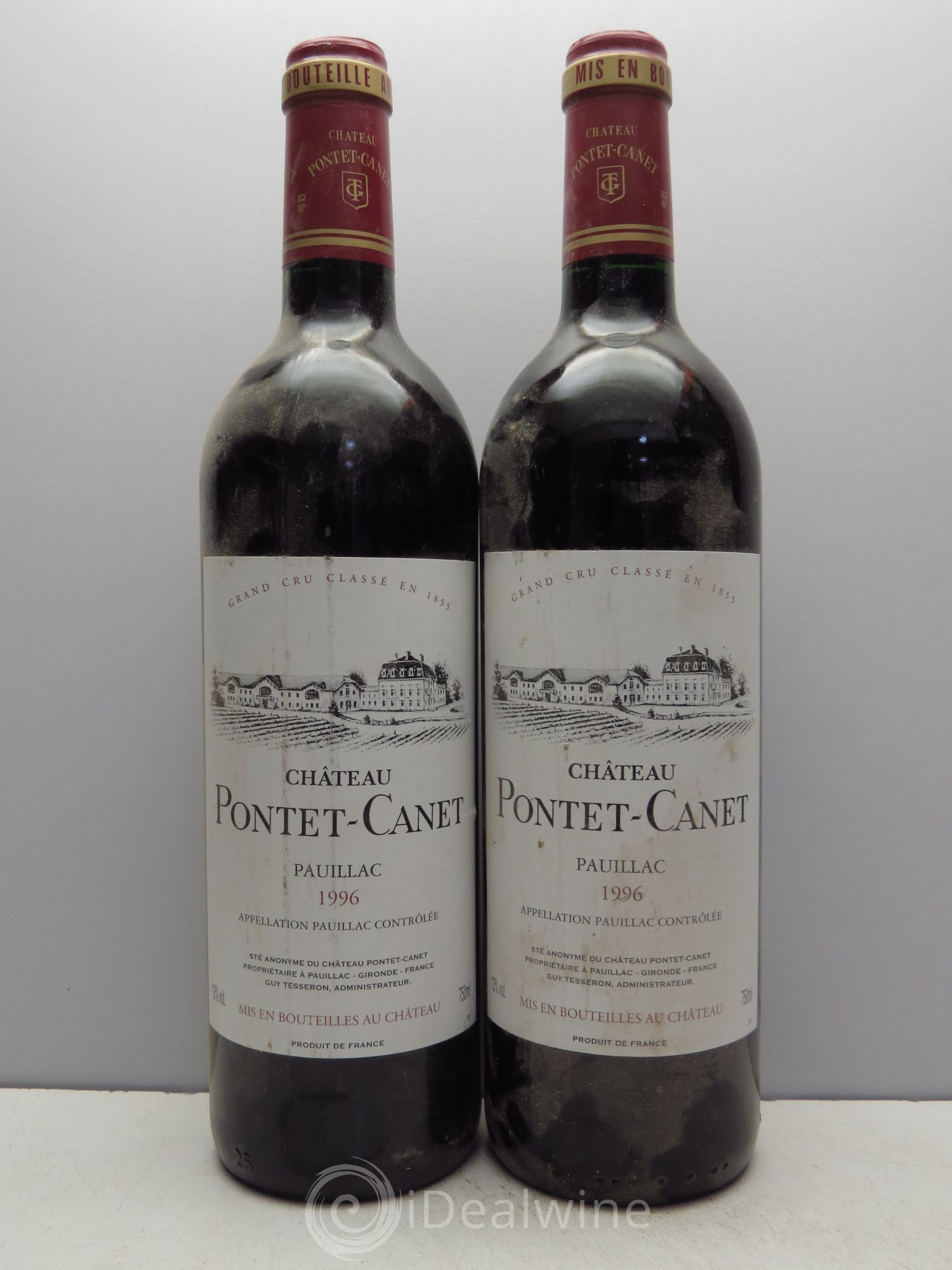 Château Pontet Canet 5ème Grand Cru Classé 1996 - Lot de 2 bouteilles - 0