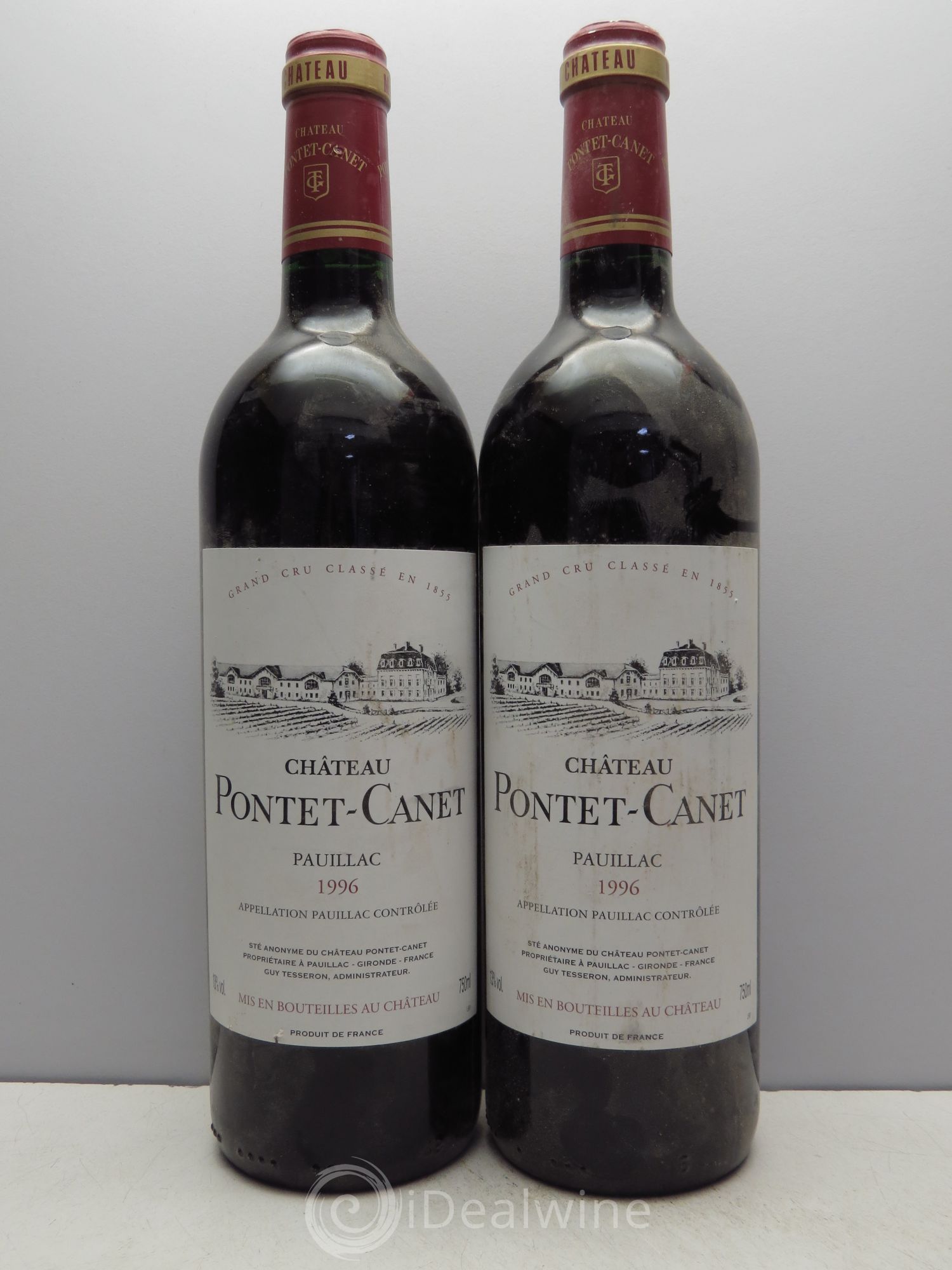 Château Pontet Canet 5ème Grand Cru Classé 1996 - Lot de 2 bouteilles - 0