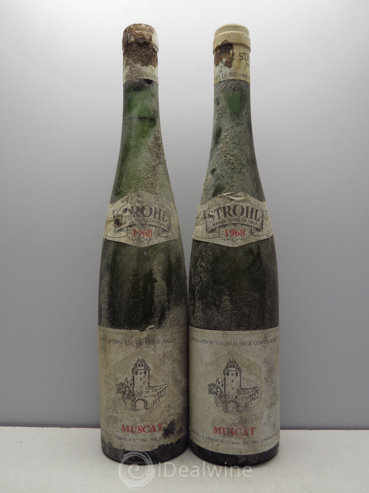 Alsace Muscat Strohl Wangen 1968 - Posten von 2 Flaschen - 0