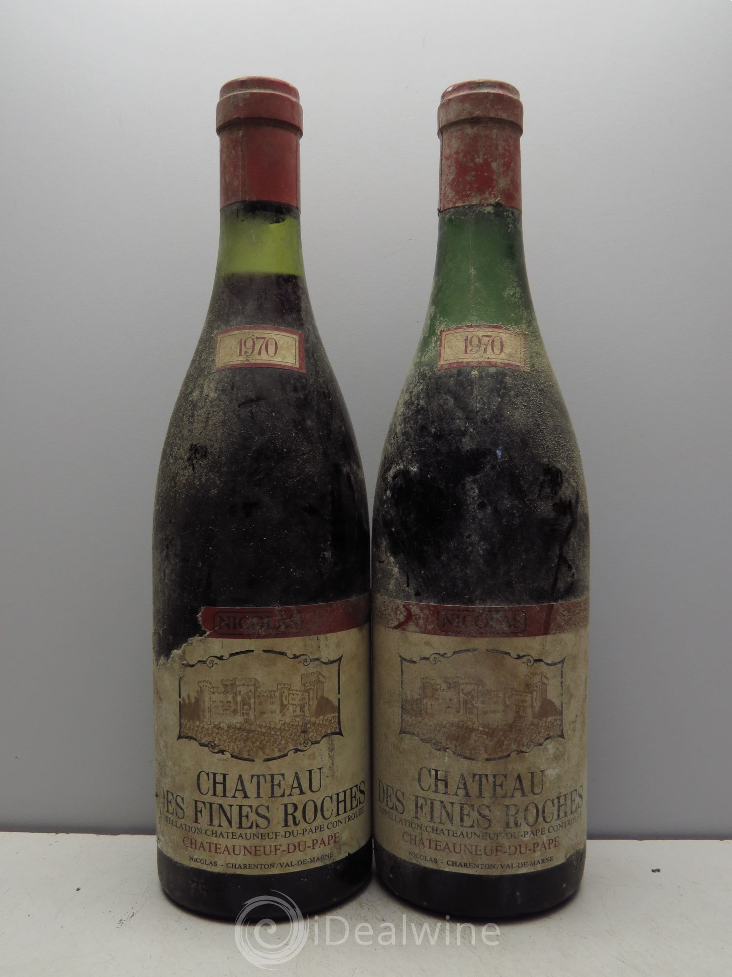 Châteauneuf-du-Pape Nicolas 1970 - Lot de 2 bouteilles - 0