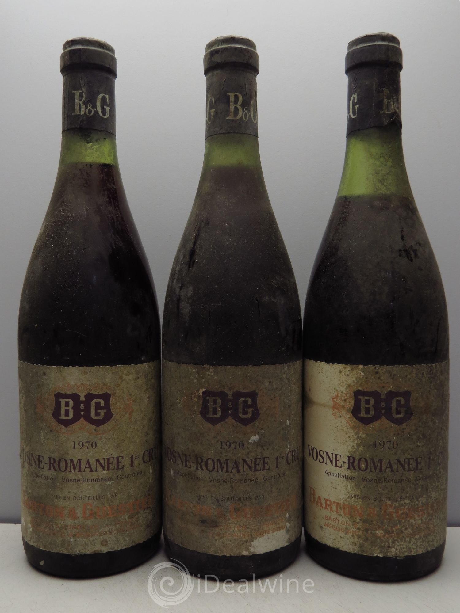 Vosne-Romanée 1er Cru Barton et Guestier 1970 - Lot de 3 bouteilles - 0