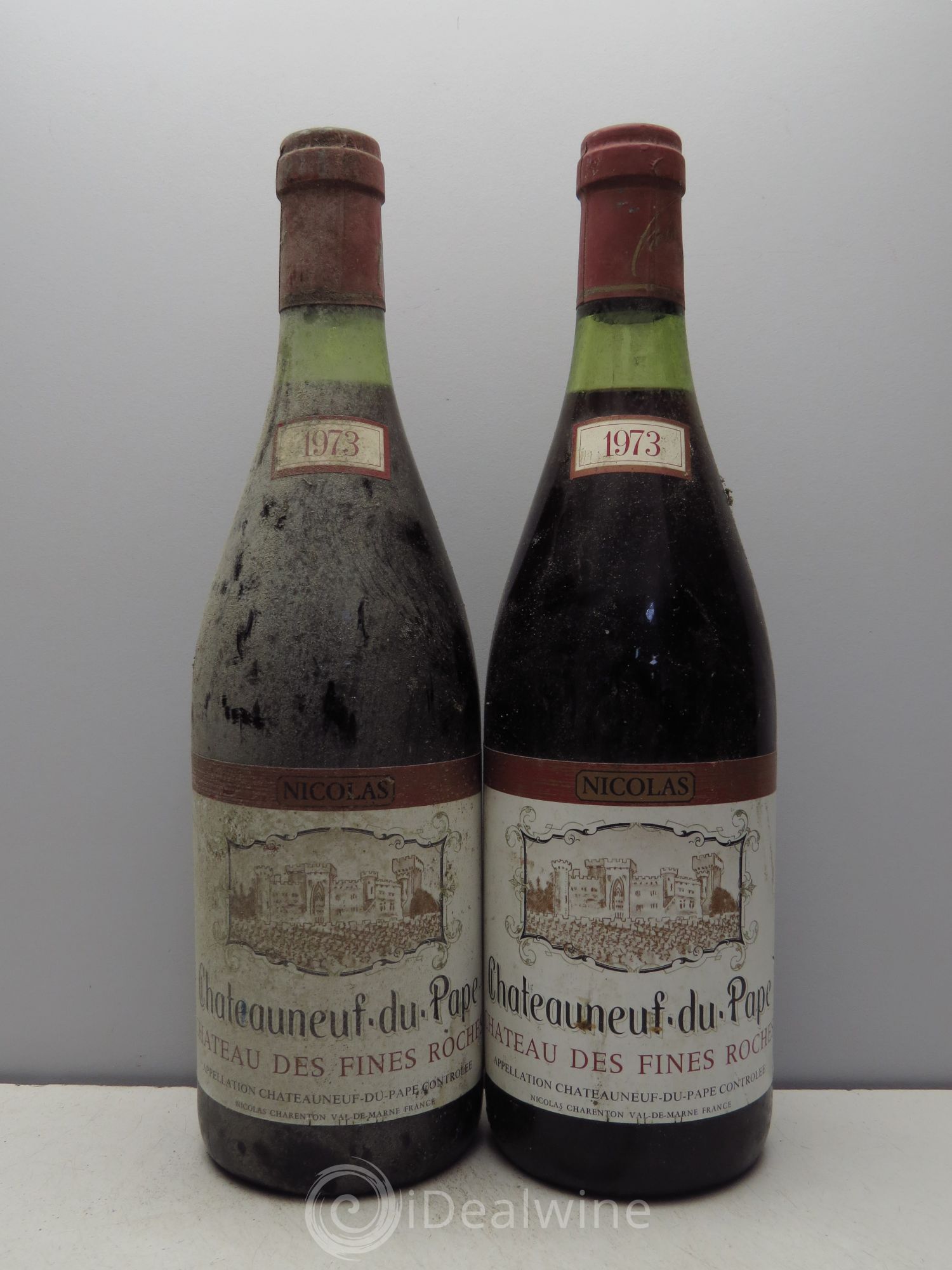 Châteauneuf-du-Pape Nicolas 1973 - Lot de 2 bouteilles - 0