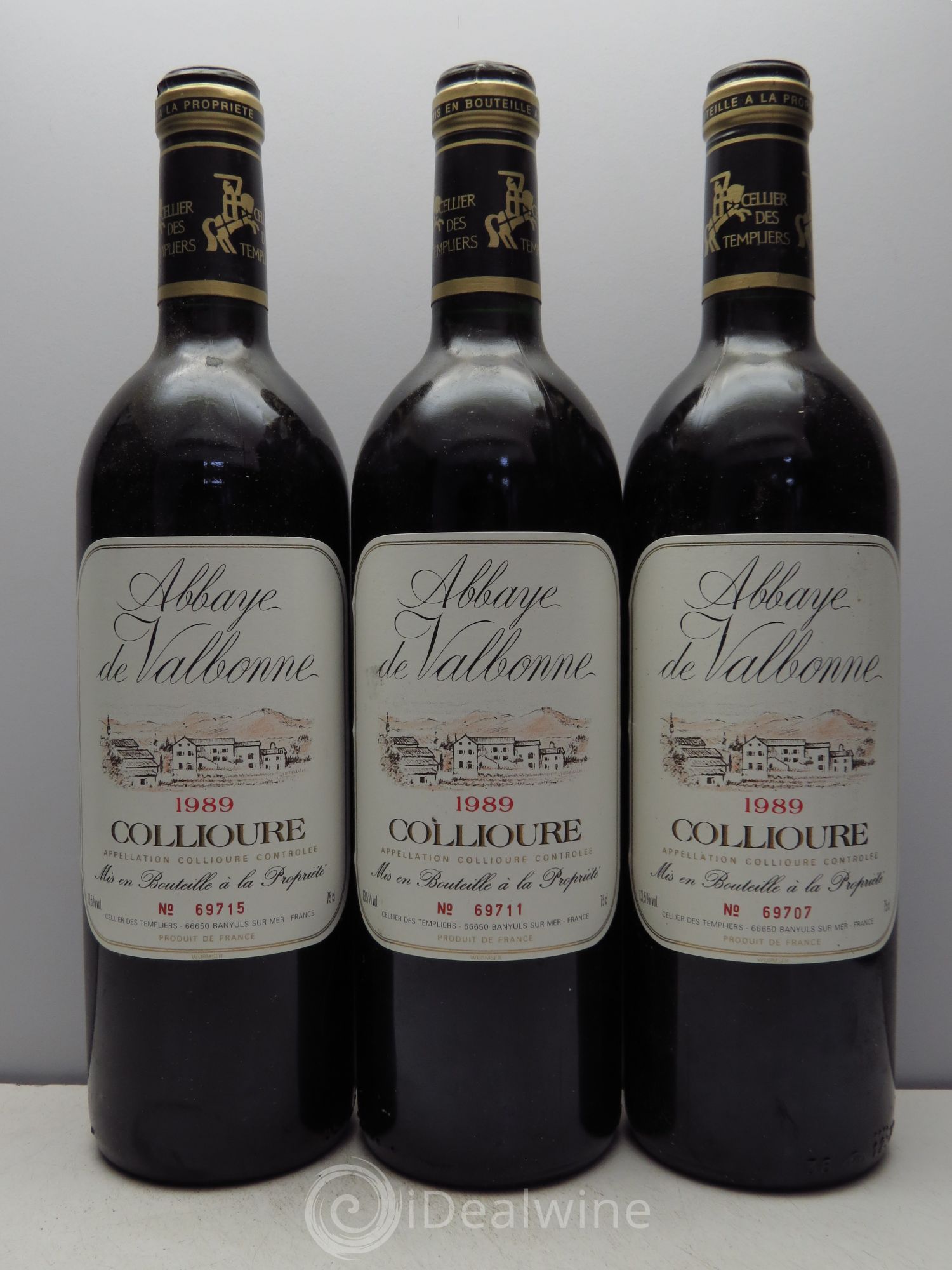 Collioure Abbaye de Valboune 1989 - Posten von 3 Flaschen - 0