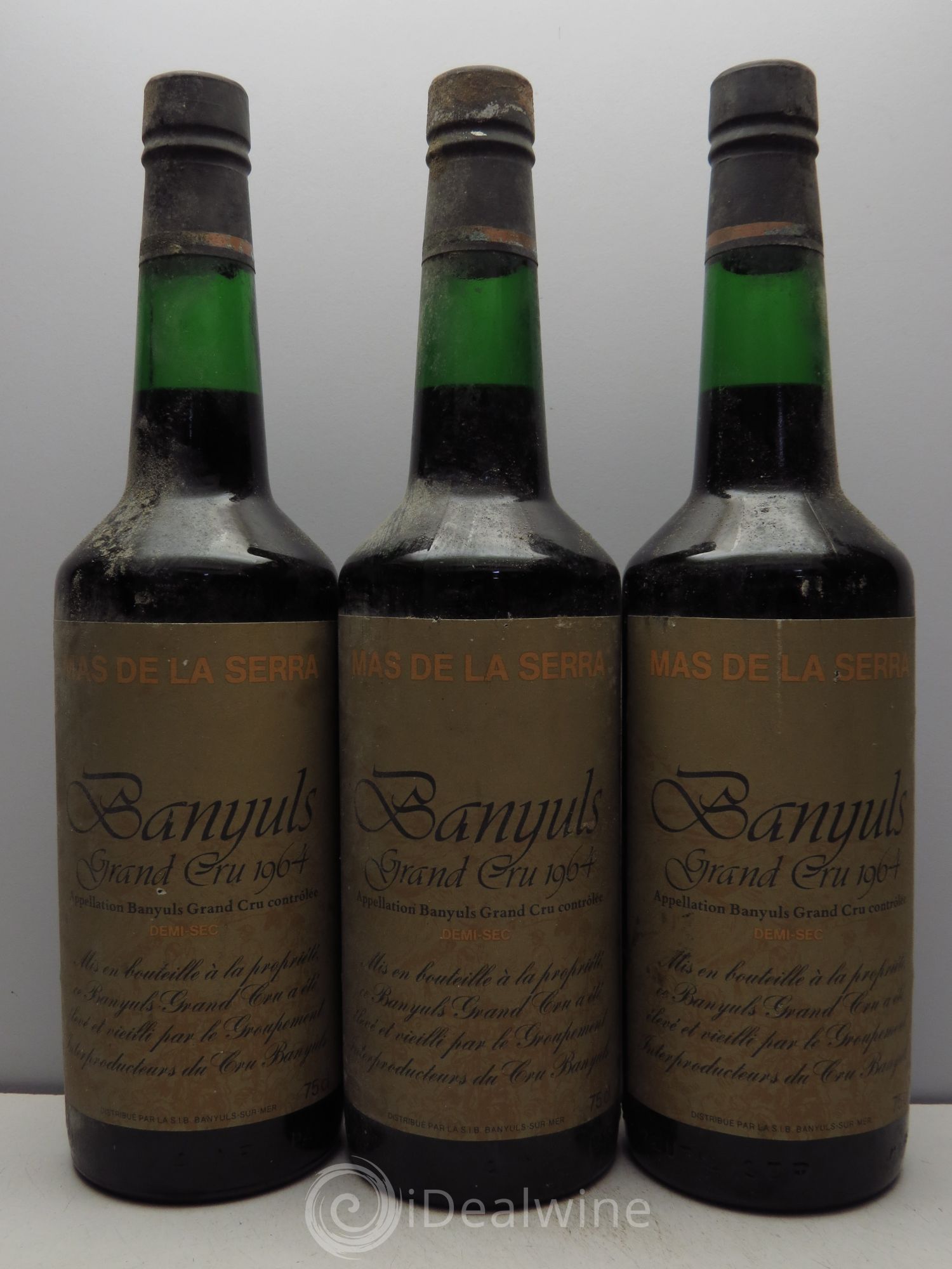 Banyuls Mas de la Serra Demi-Sec 1964 - Posten von 3 Flaschen - 0