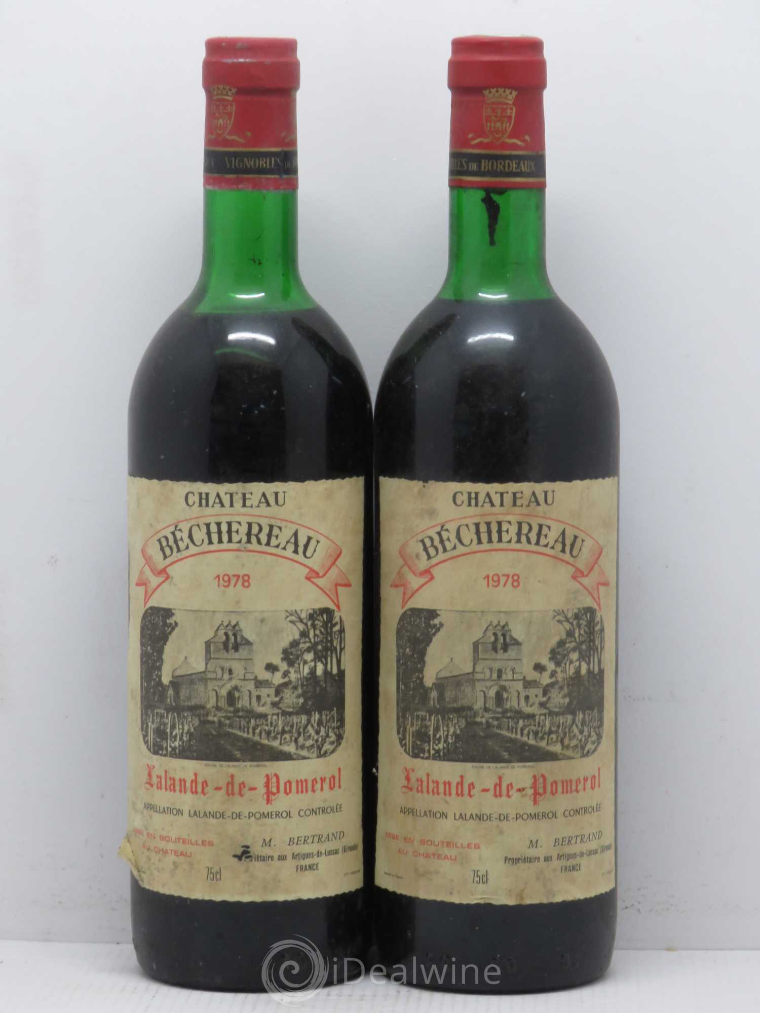 Bordeaux Château Bèchereau Lalande de Pomerol 1978 - Posten von 2 Flaschen - 0
