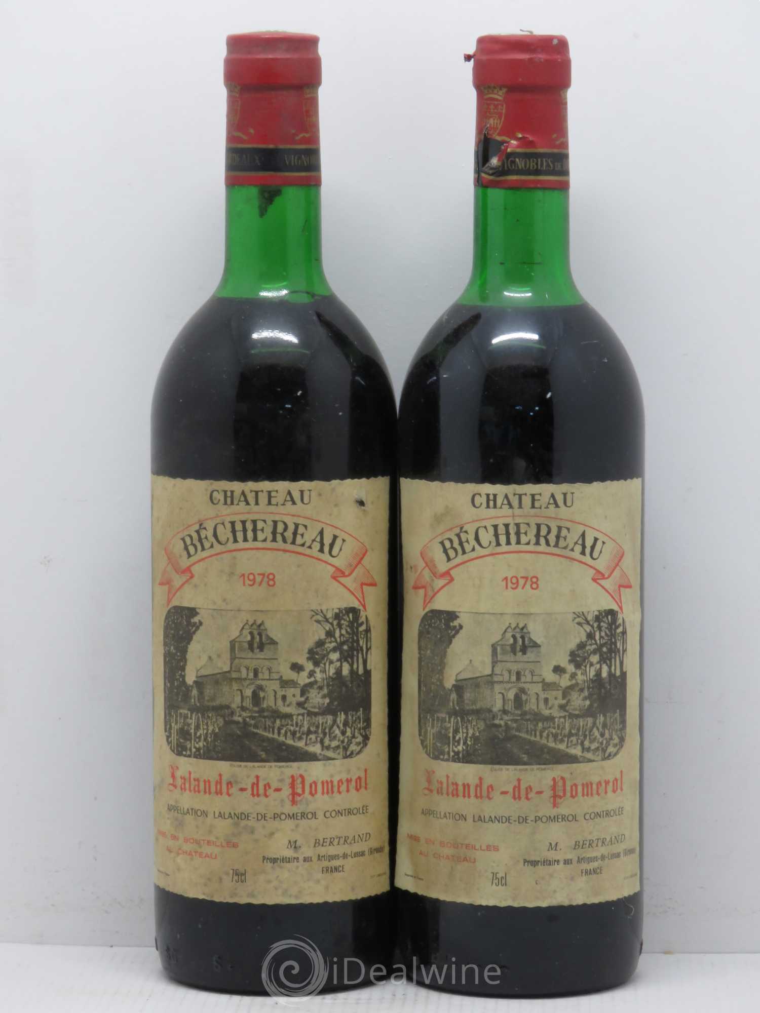 Bordeaux Château Bèchereau Lalande de Pomerol 1978 - Posten von 2 Flaschen - 0