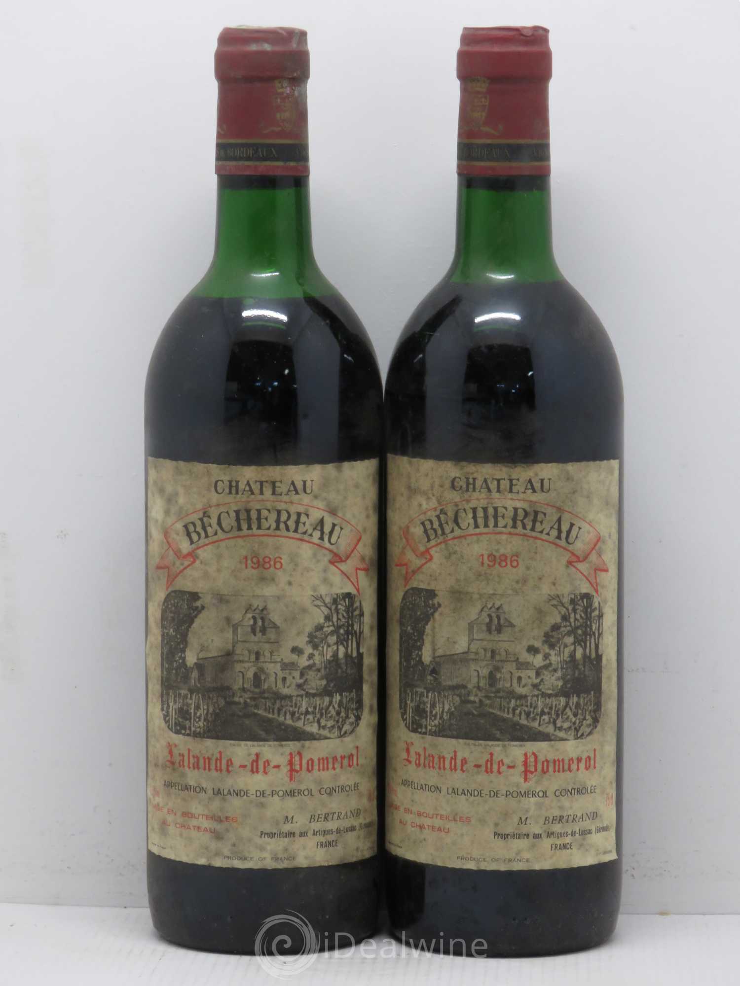 Bordeaux Château Bèchereau Lalande de Pomerol 1986 - Lot de 4 bouteilles - 2