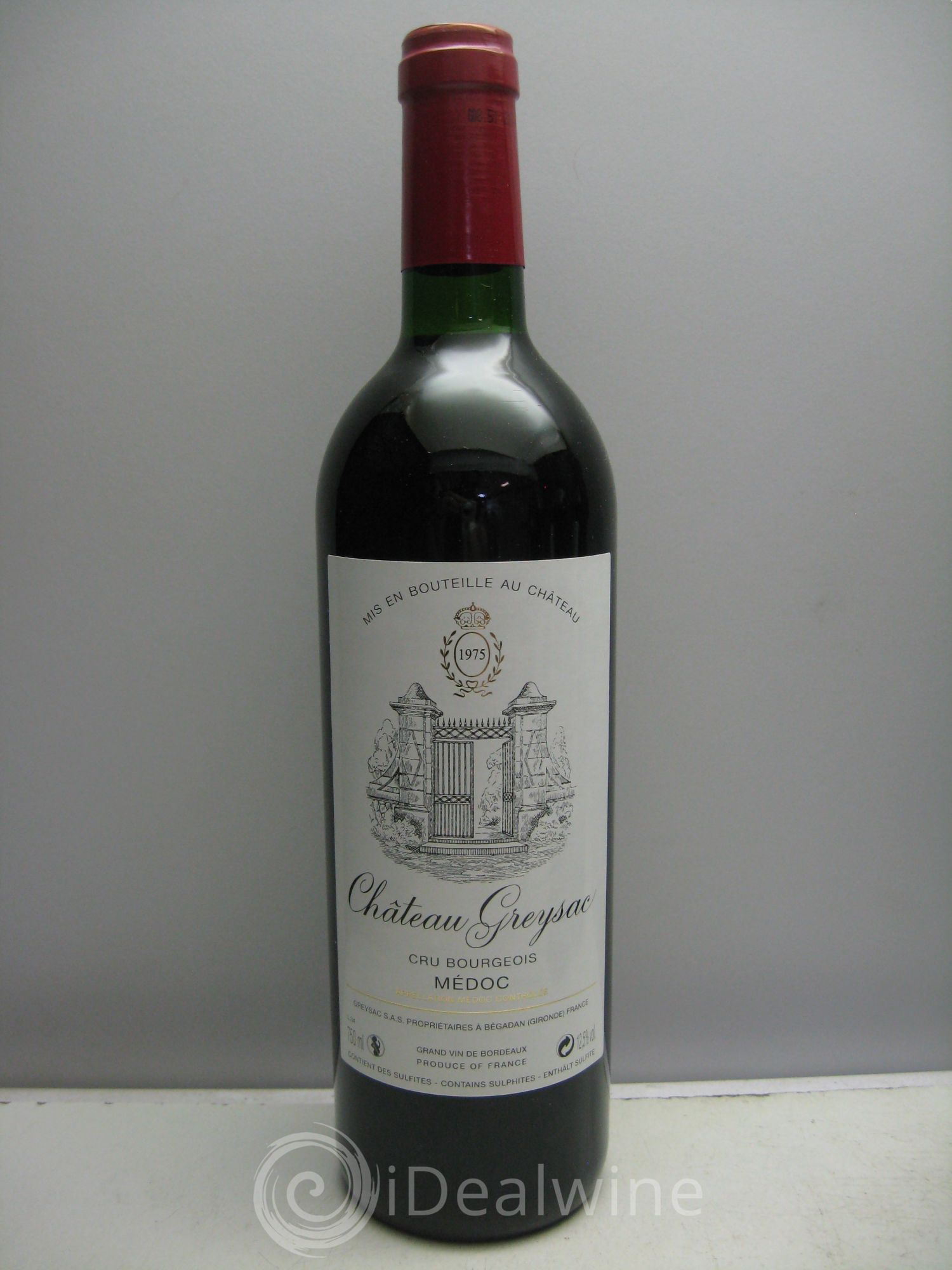 Château Greysac Cru Bourgeois 1975 - Lot de 1 bouteille - 0