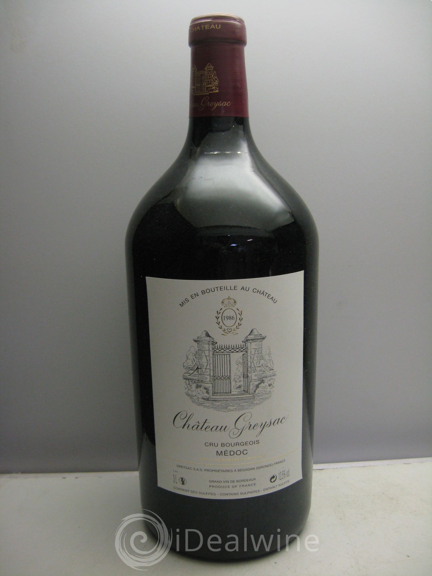 Château Greysac Cru Bourgeois 1986 - Lot de 1 double magnum - 0