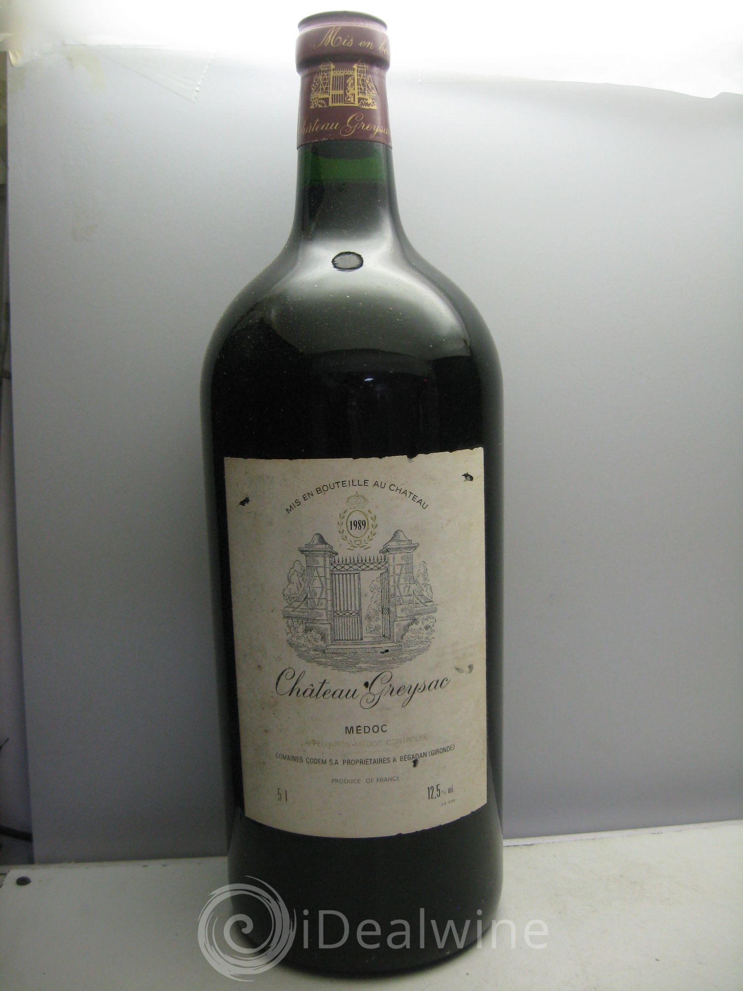 Château Greysac Cru Bourgeois 1989 - Lot de 1 jeroboam - 0