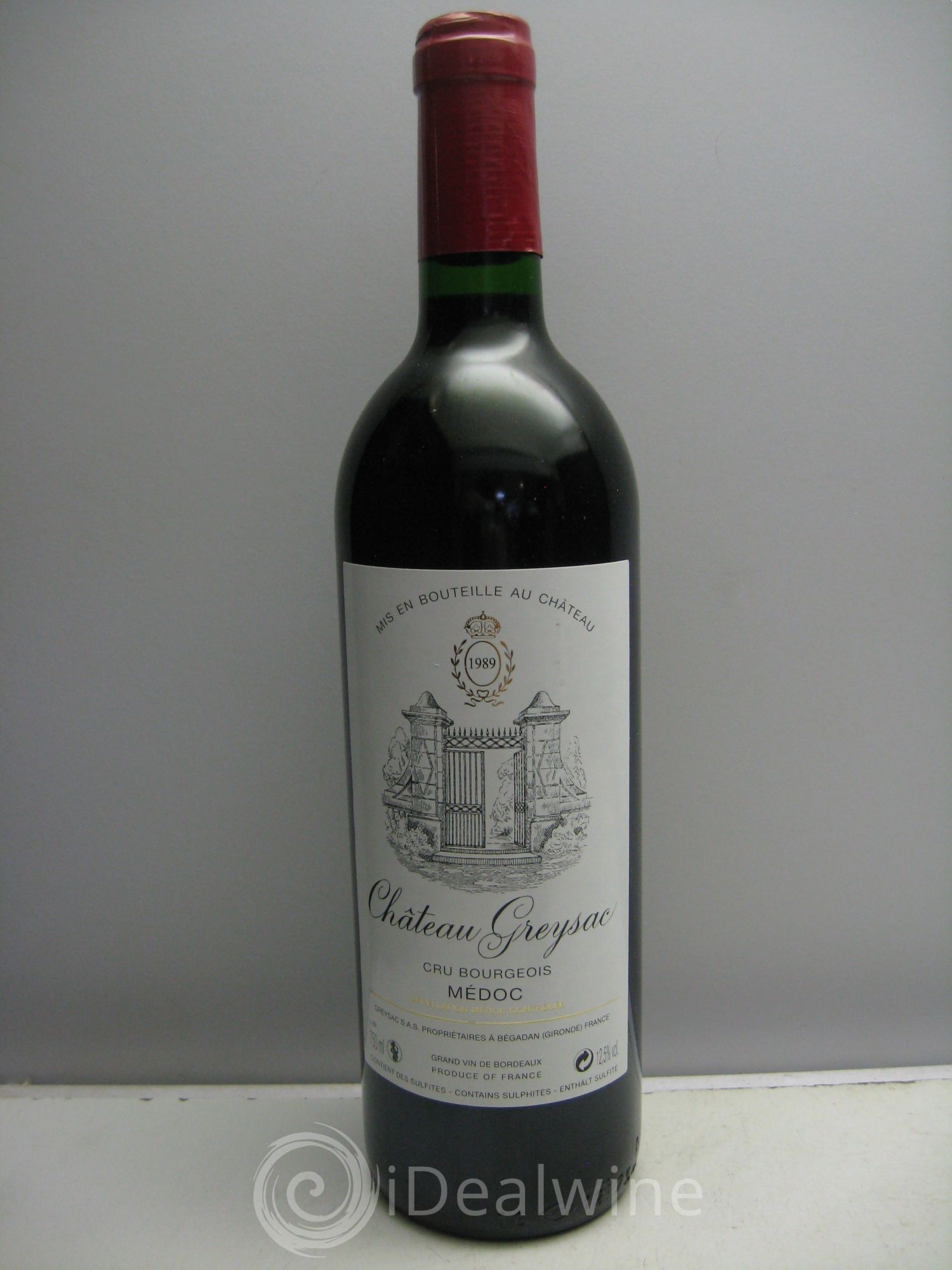 Château Greysac Cru Bourgeois 1989 - Lot de 1 bouteille - 0