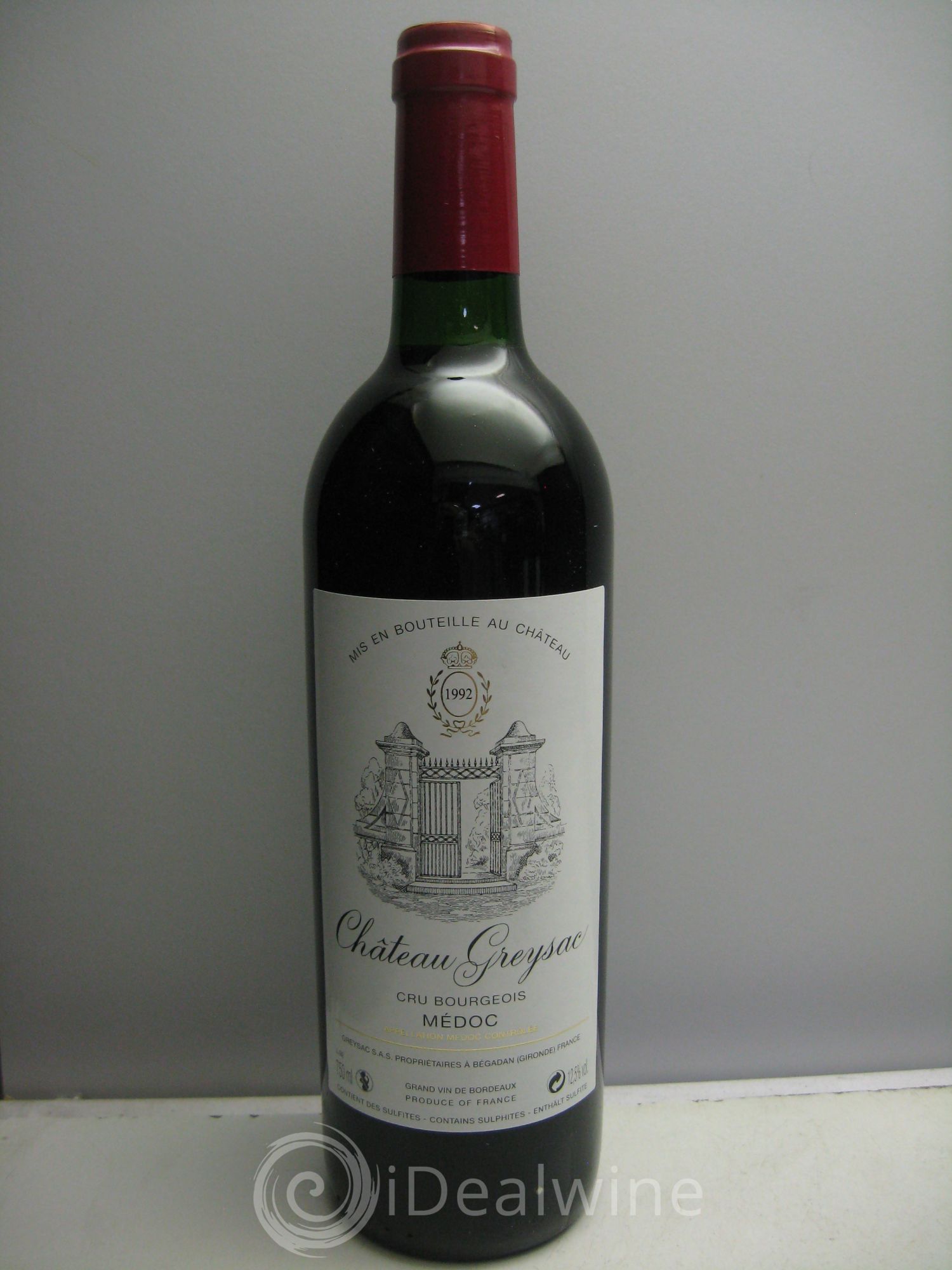 Château Greysac Cru Bourgeois 1992 - Lot de 1 bouteille - 0