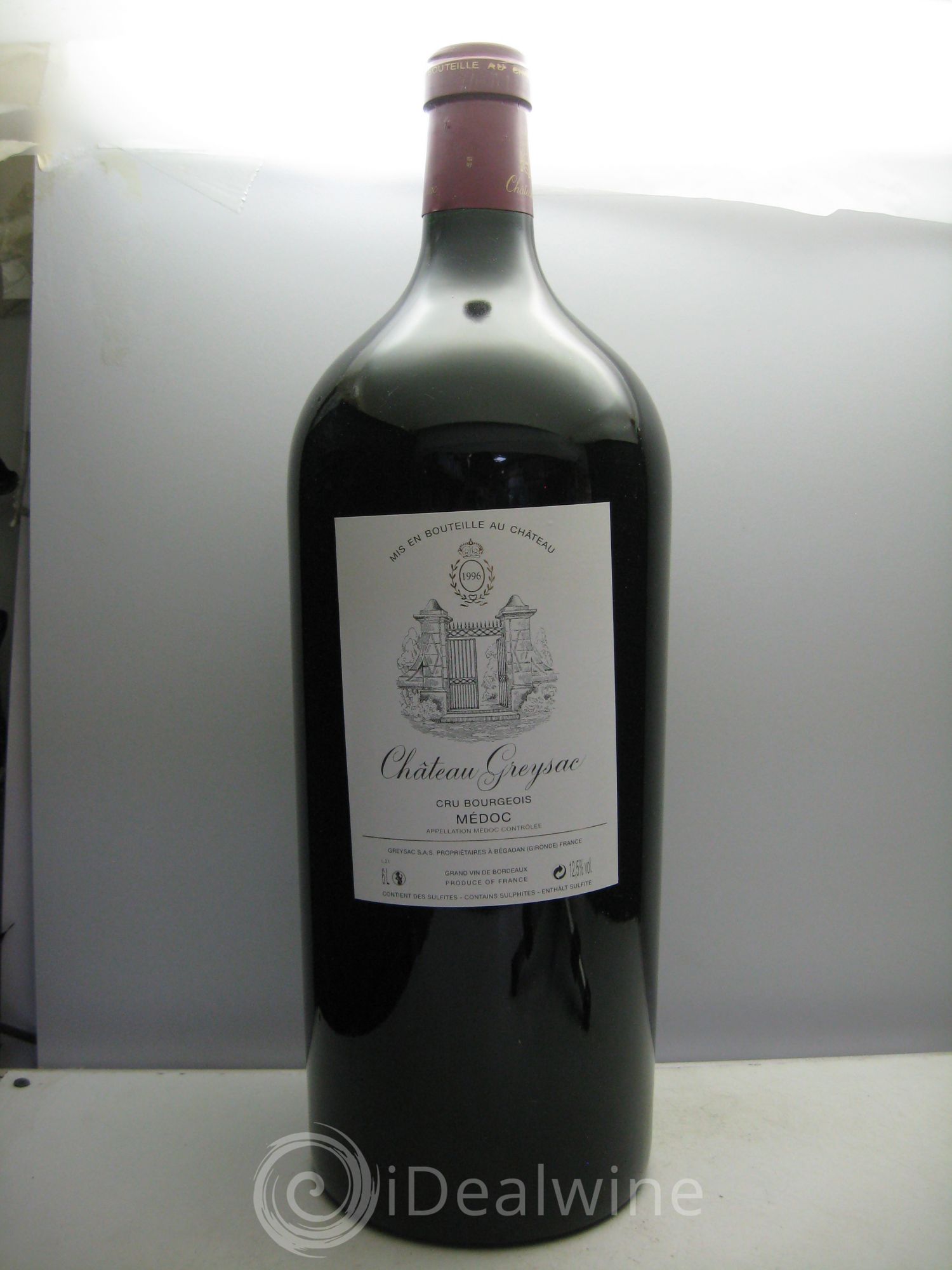 Château Greysac Cru Bourgeois 1996 - Lot de 1 impériale - 0