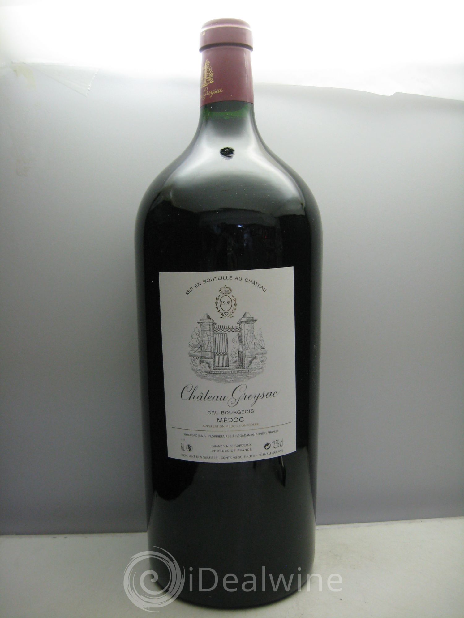 Château Greysac Cru Bourgeois 1998 - Lot de 1 impériale - 0