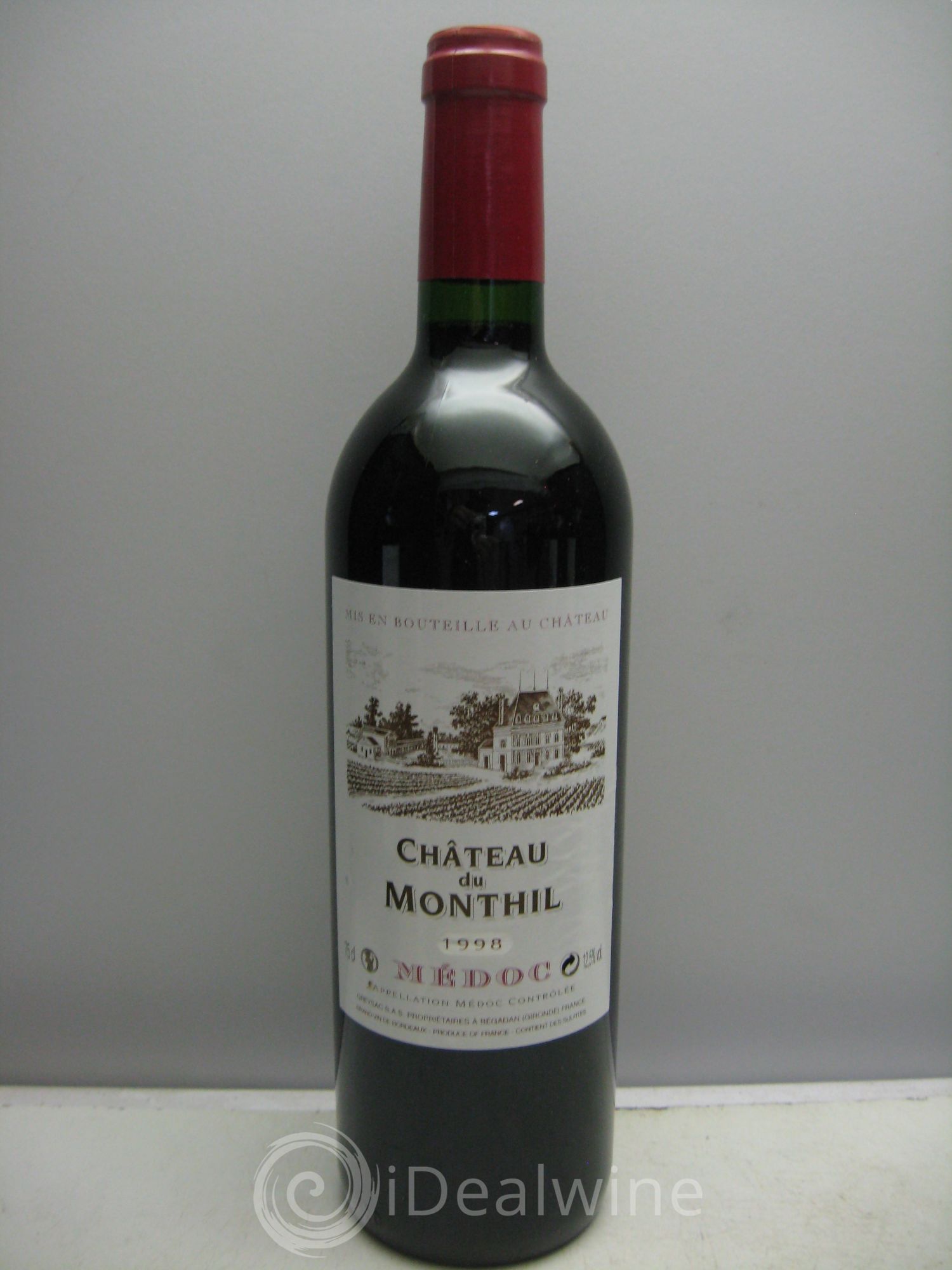 Château du Monthil Cru Bourgeois 1998 - Lot de 1 bouteille - 0