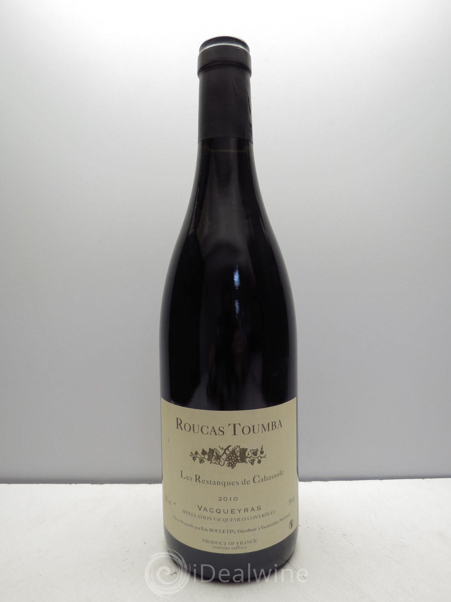 Vacqueyras Les Restanques de Cabassole Roucas Toumba 2010 - Lot de 1 bouteille - 0
