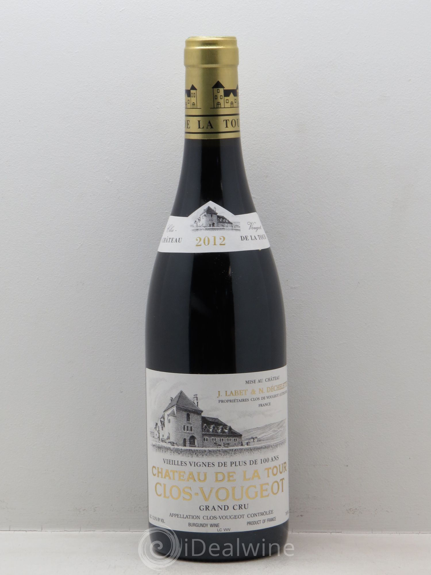 Clos de Vougeot Grand Cru Vieilles Vignes Château de La Tour Vieilles Vignes de plus de 100 ans 2012 - Lot de 1 bouteille - 0