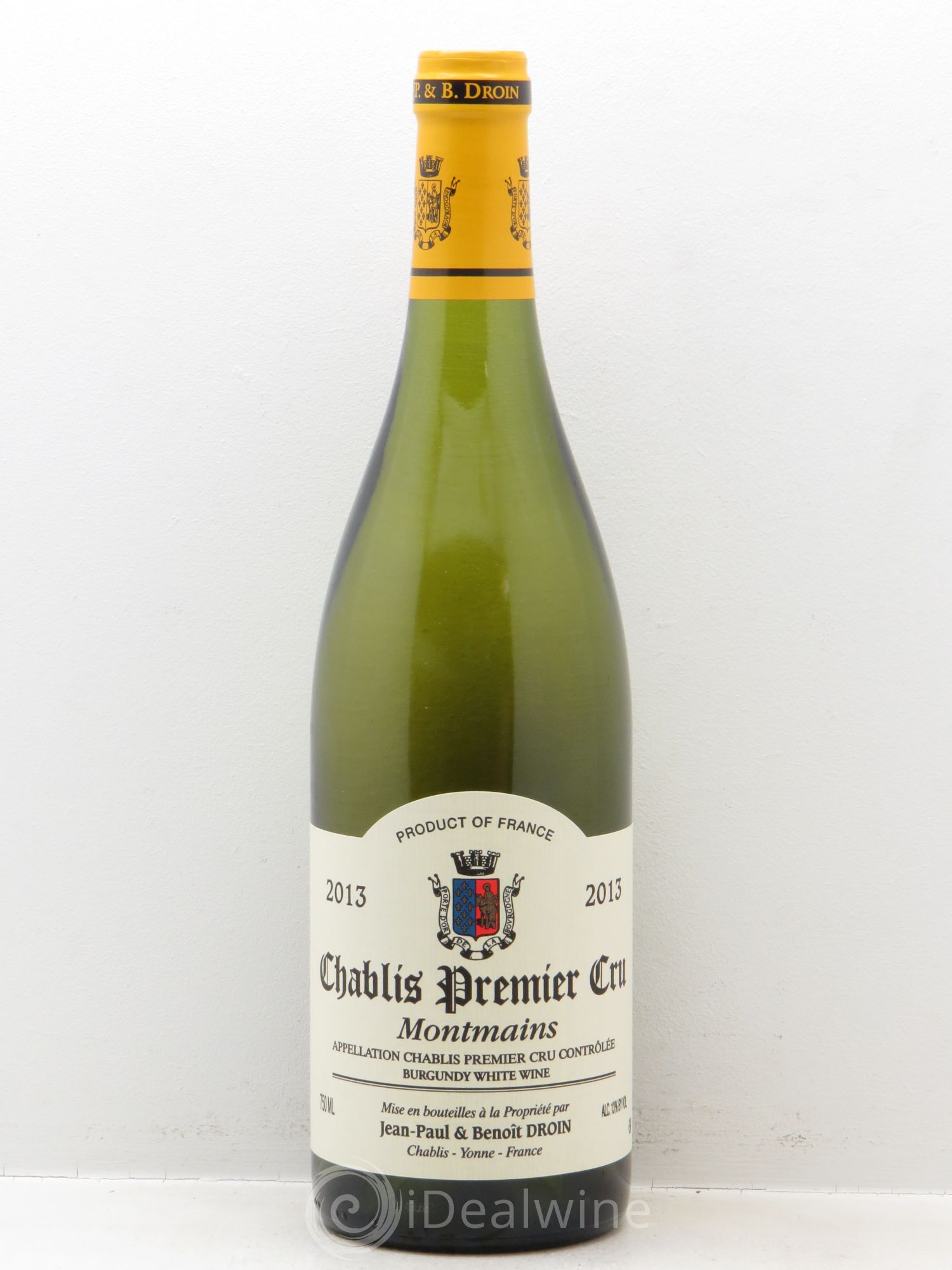 Chablis 1er Cru Montmains Jean-Paul & Benoît Droin (Domaine) 2013 - Posten von 1 Flasche - 0
