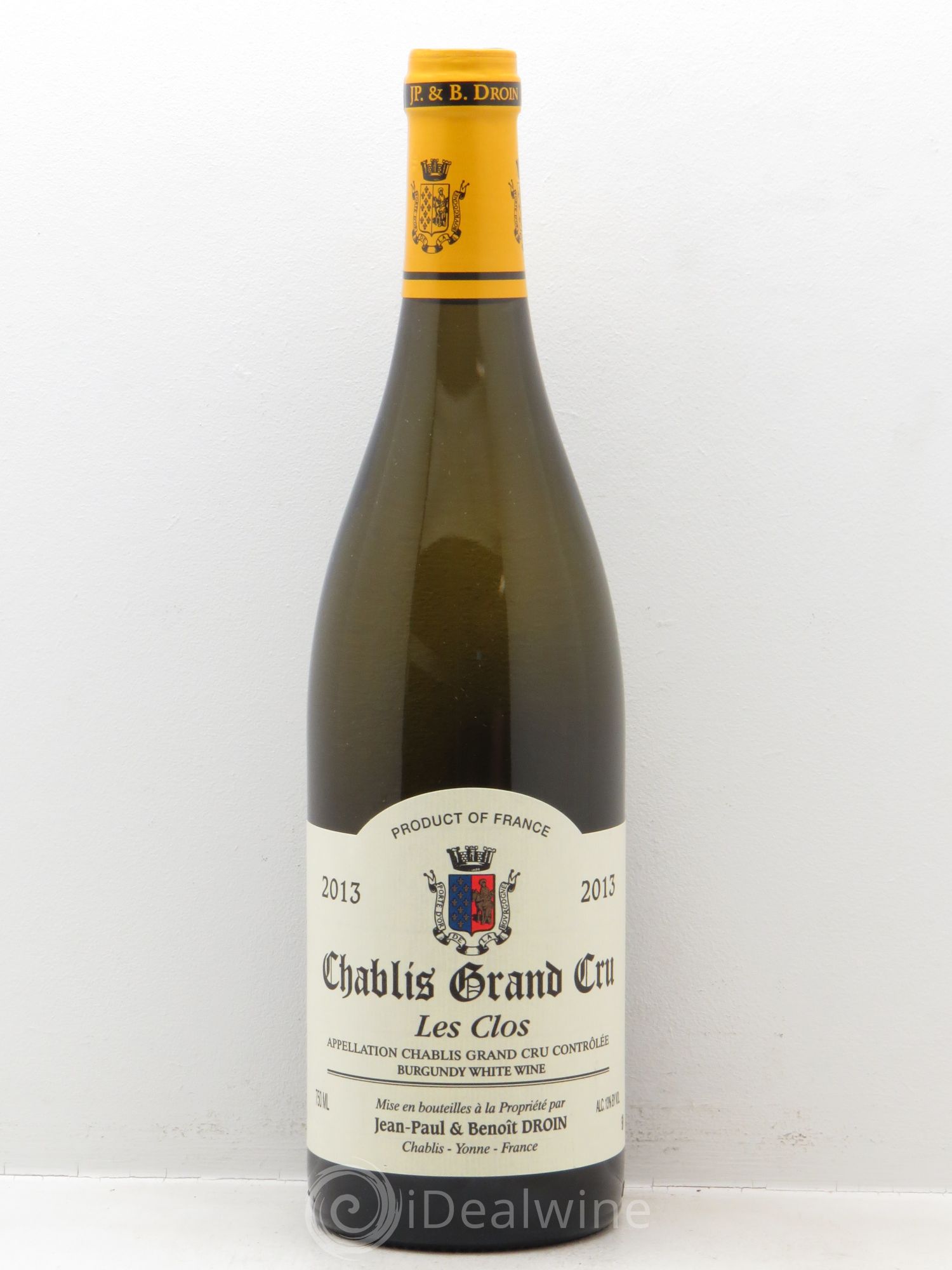 Chablis Grand Cru Les Clos Jean-Paul & Benoît Droin (Domaine) 2013 - Lot de 1 bouteille - 0