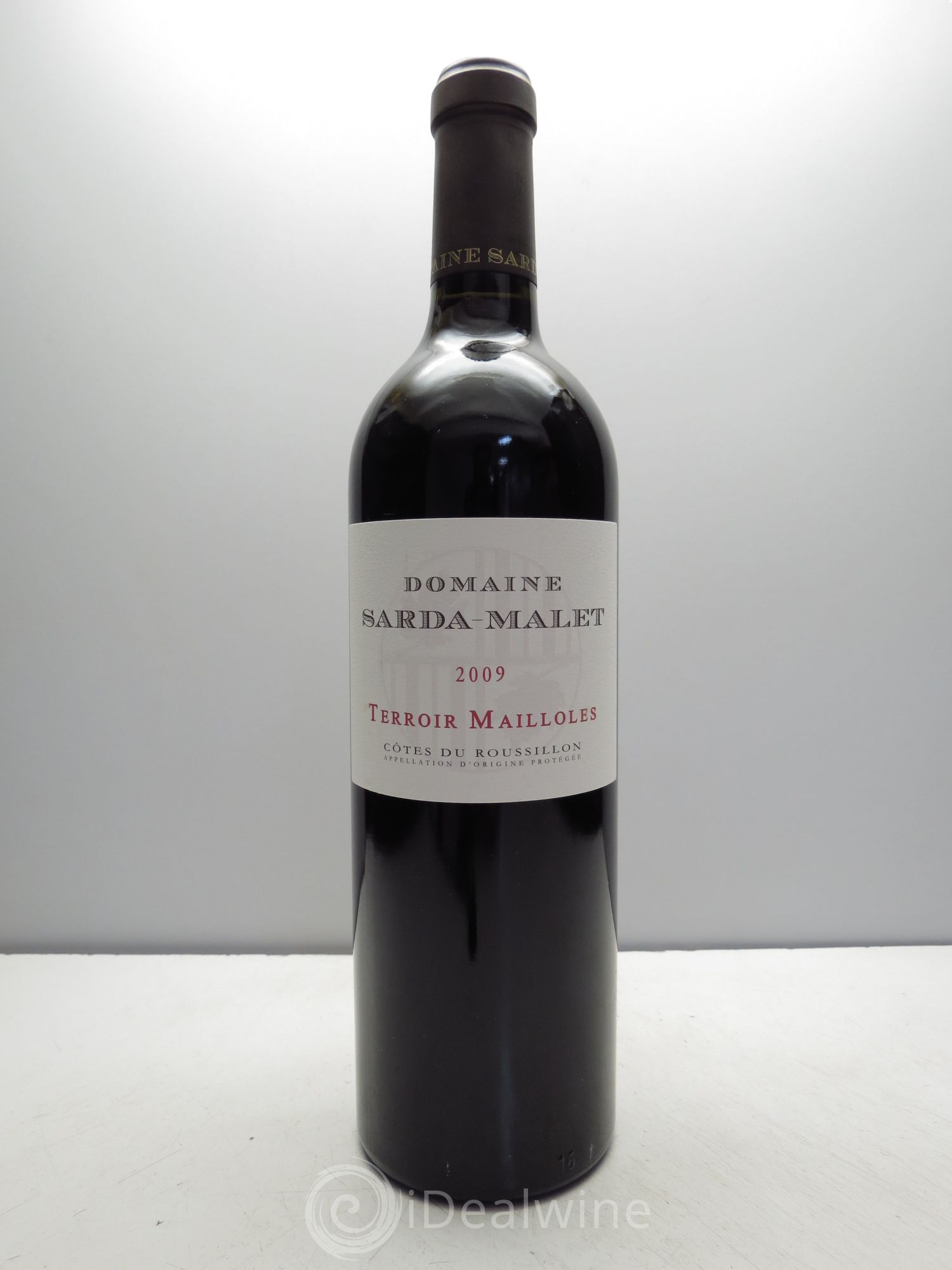 Côtes du Roussillon Domaine Sarda-Malet Terroir de Mailloles Jérôme Malet 2009 - Lot de 1 bouteille - 0