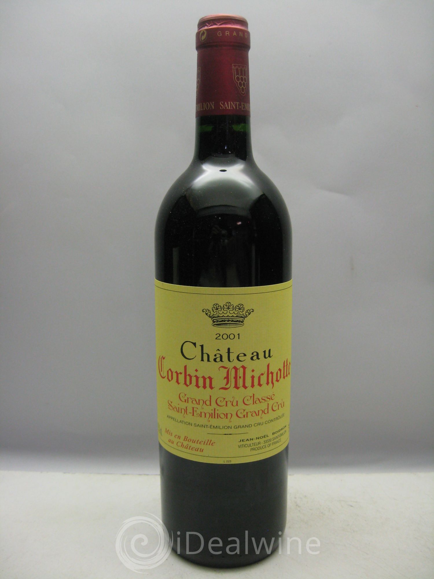 Château Corbin Michotte Grand Cru Classé 2001 - Lot de 1 bouteille - 0