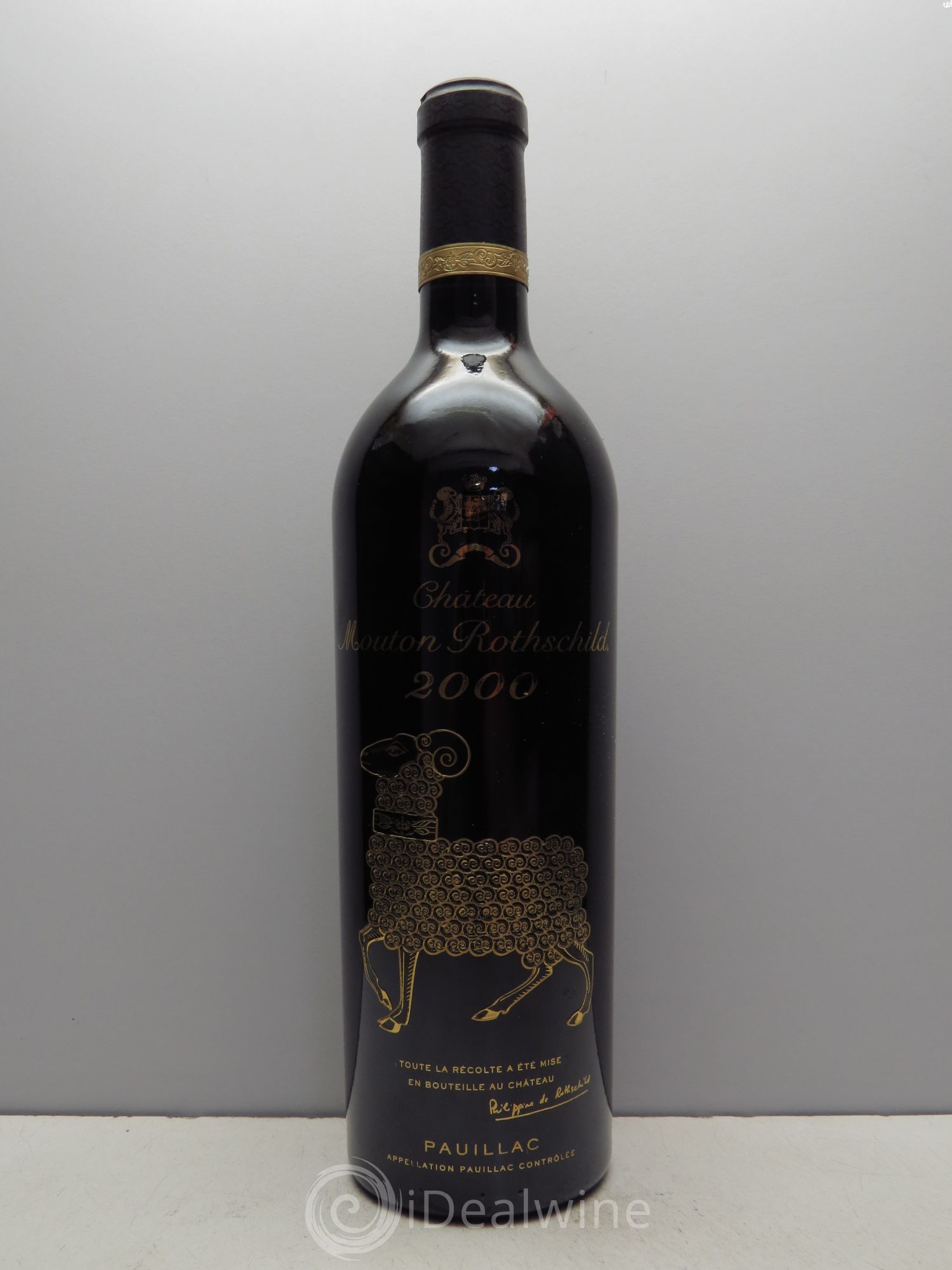 Château Mouton Rothschild 1er Grand Cru Classé 2000 - Lot de 1 bouteille - 0