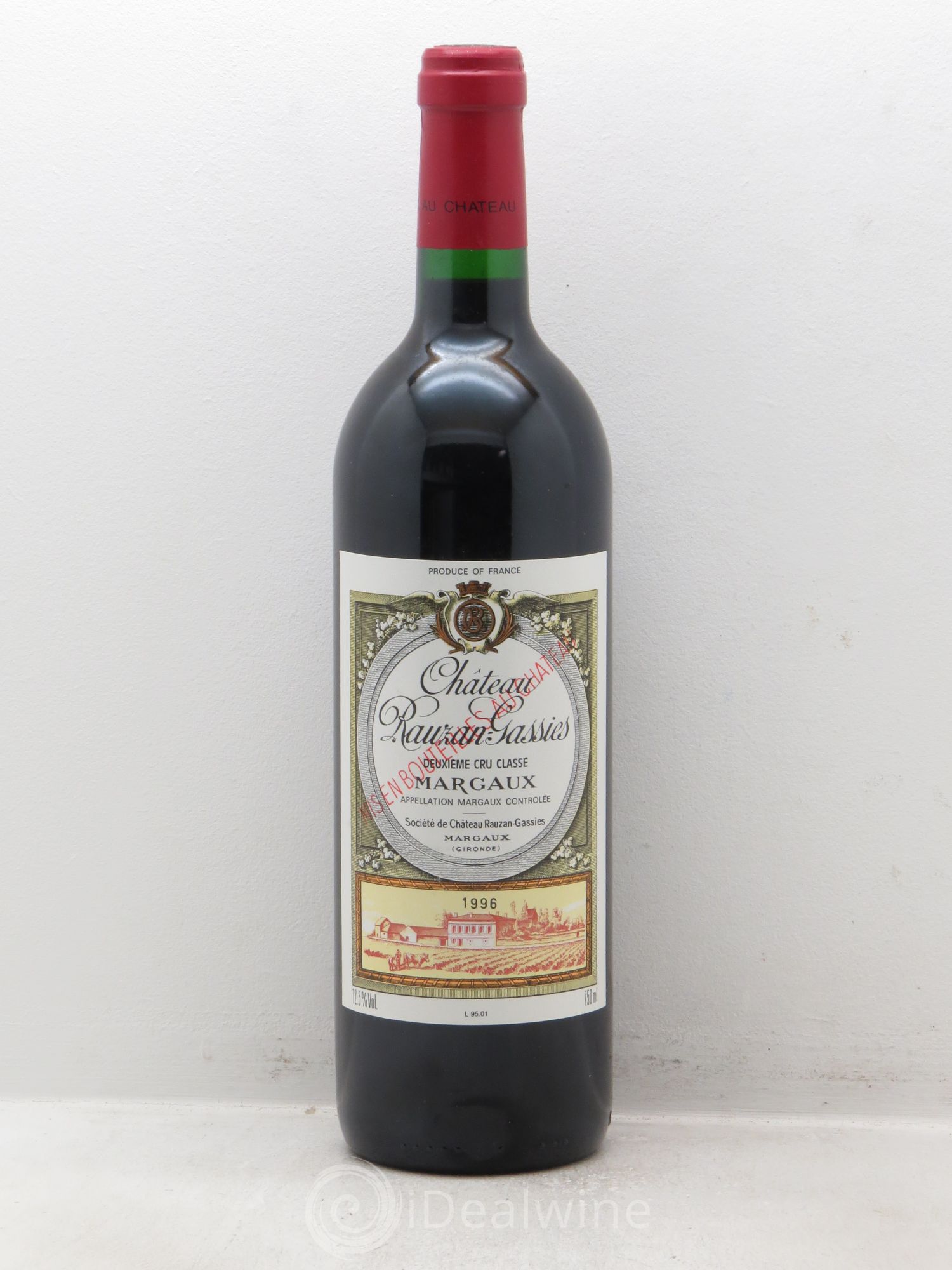 Château Rauzan-Gassies 2ème Grand Cru Classé 1996 - Lot de 1 bouteille - 0