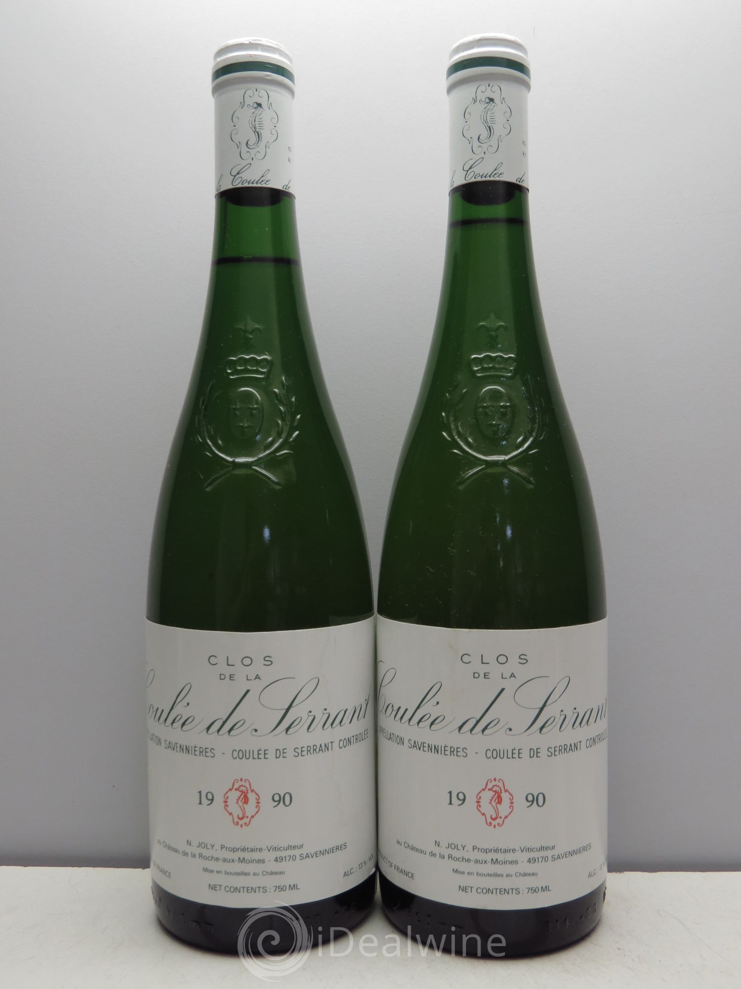 Savennières Clos de la Coulée de Serrant Vignobles de la Coulée de Serrant - Nicolas Joly 1990 - Lot de 2 bouteilles - 0