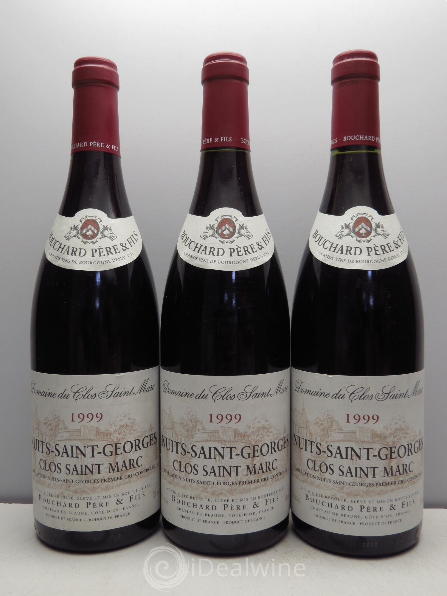 Nuits-Saint-Georges 1er Cru Bouchard P&F 1999 - Lot de 3 bouteilles - 0