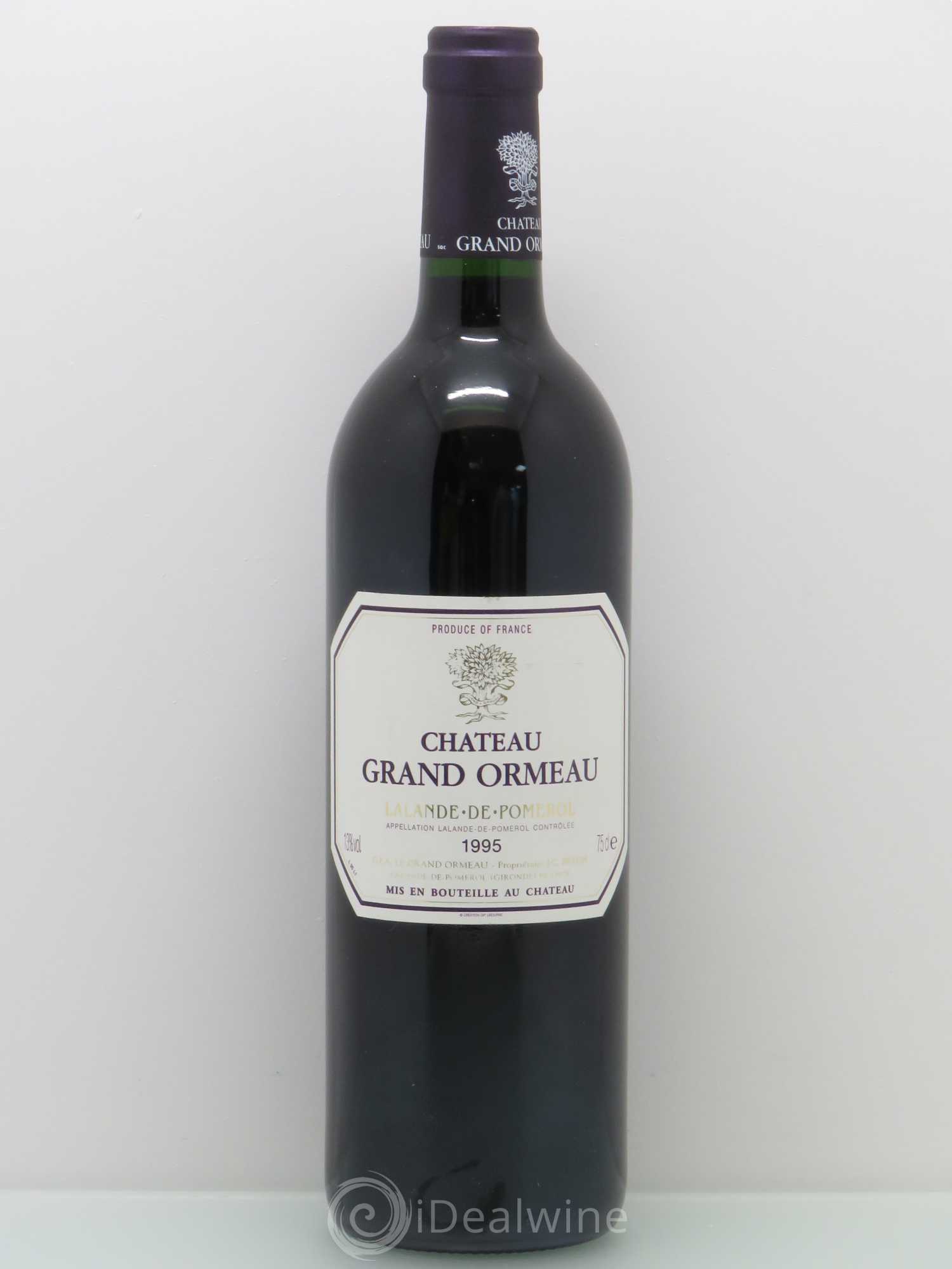 Bordeaux Grand Ormeau Lalande De Pomerol 1995 - Posten von 1 Flasche - 0