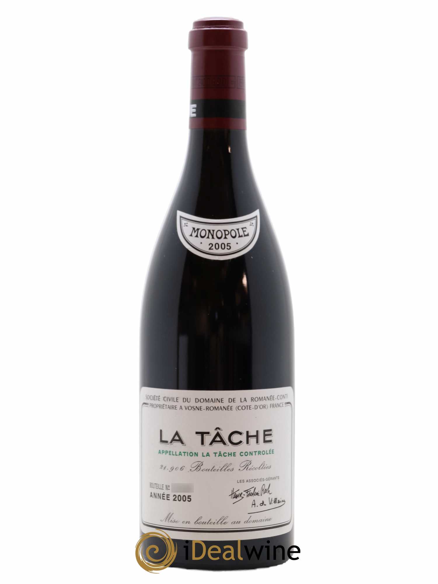 La Tâche Grand Cru Domaine de la Romanée-Conti 2005 - Lot de 1 bouteille - 1