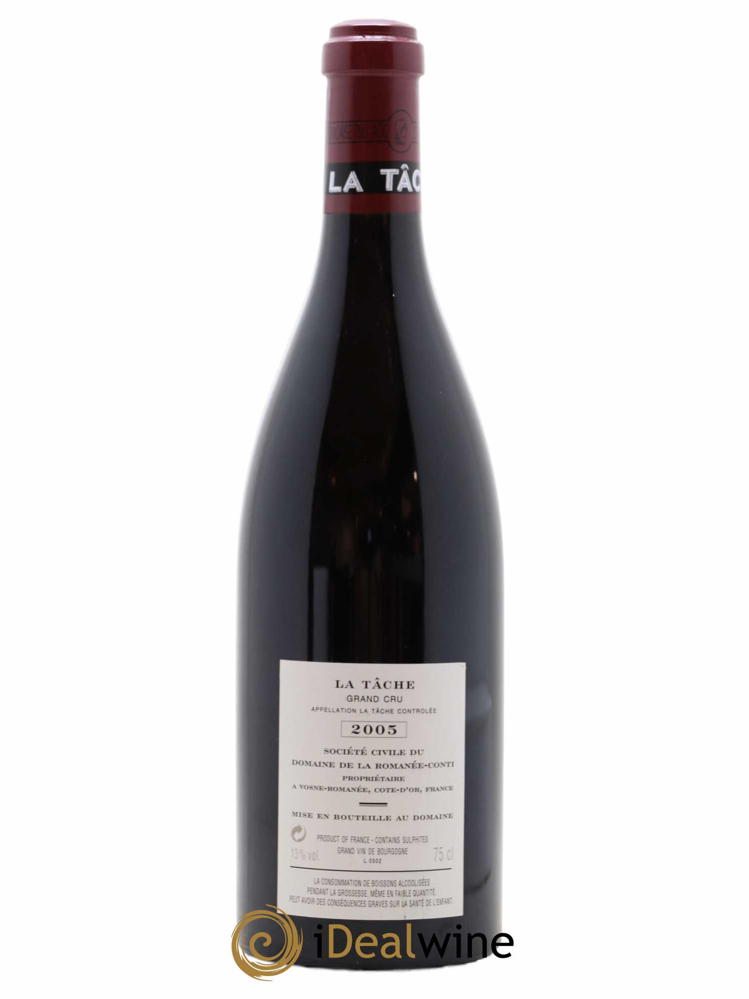La Tâche Grand Cru Domaine de la Romanée-Conti 2005 - Lot de 1 bouteille - 2