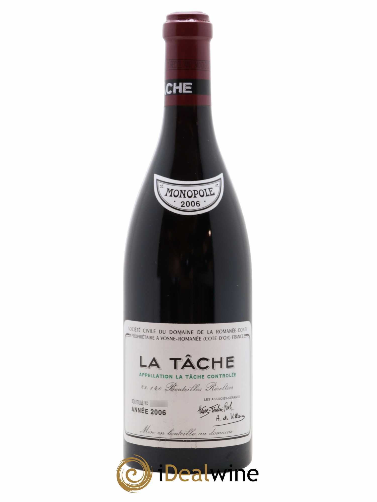 La Tâche Grand Cru Domaine de la Romanée-Conti 2006 - Lot de 1 bouteille - 1