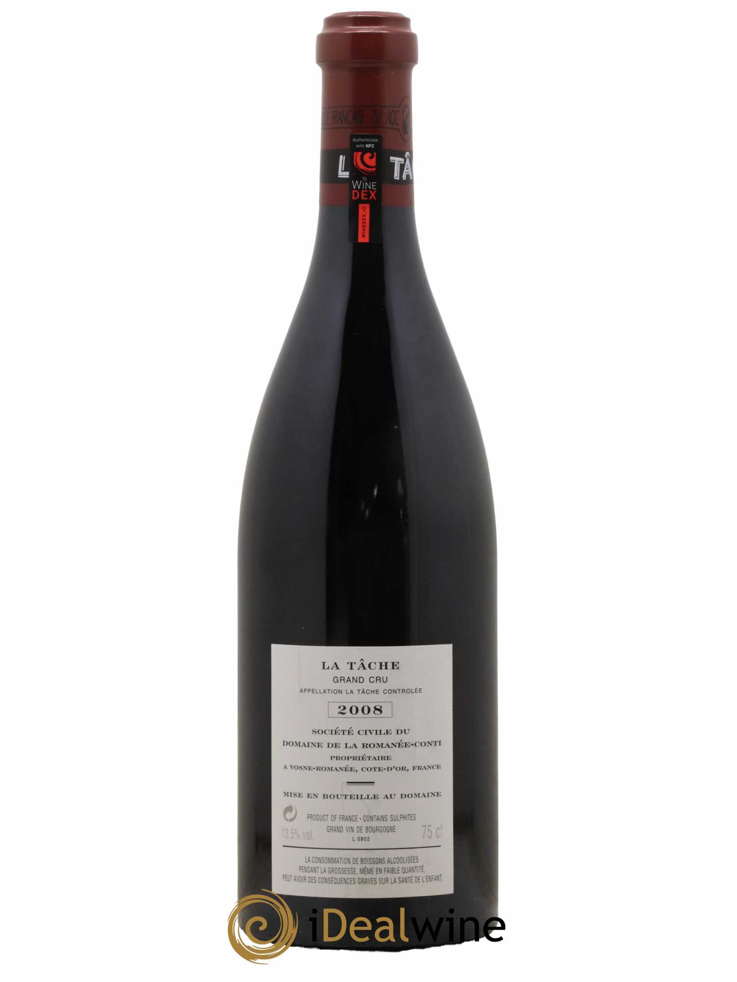 La Tâche Grand Cru Domaine de la Romanée-Conti 2008 - Lot de 1 bouteille - 2