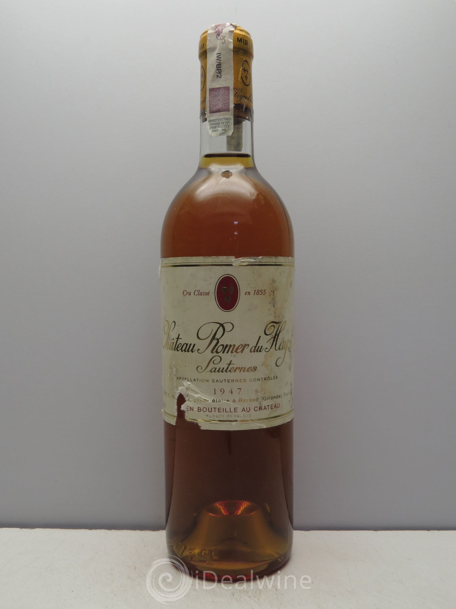 Château Romer du Hayot 2ème Grand Cru Classé (sans prix de réserve / no reserve) 1947 - Lotto di 1 bottiglia - 0