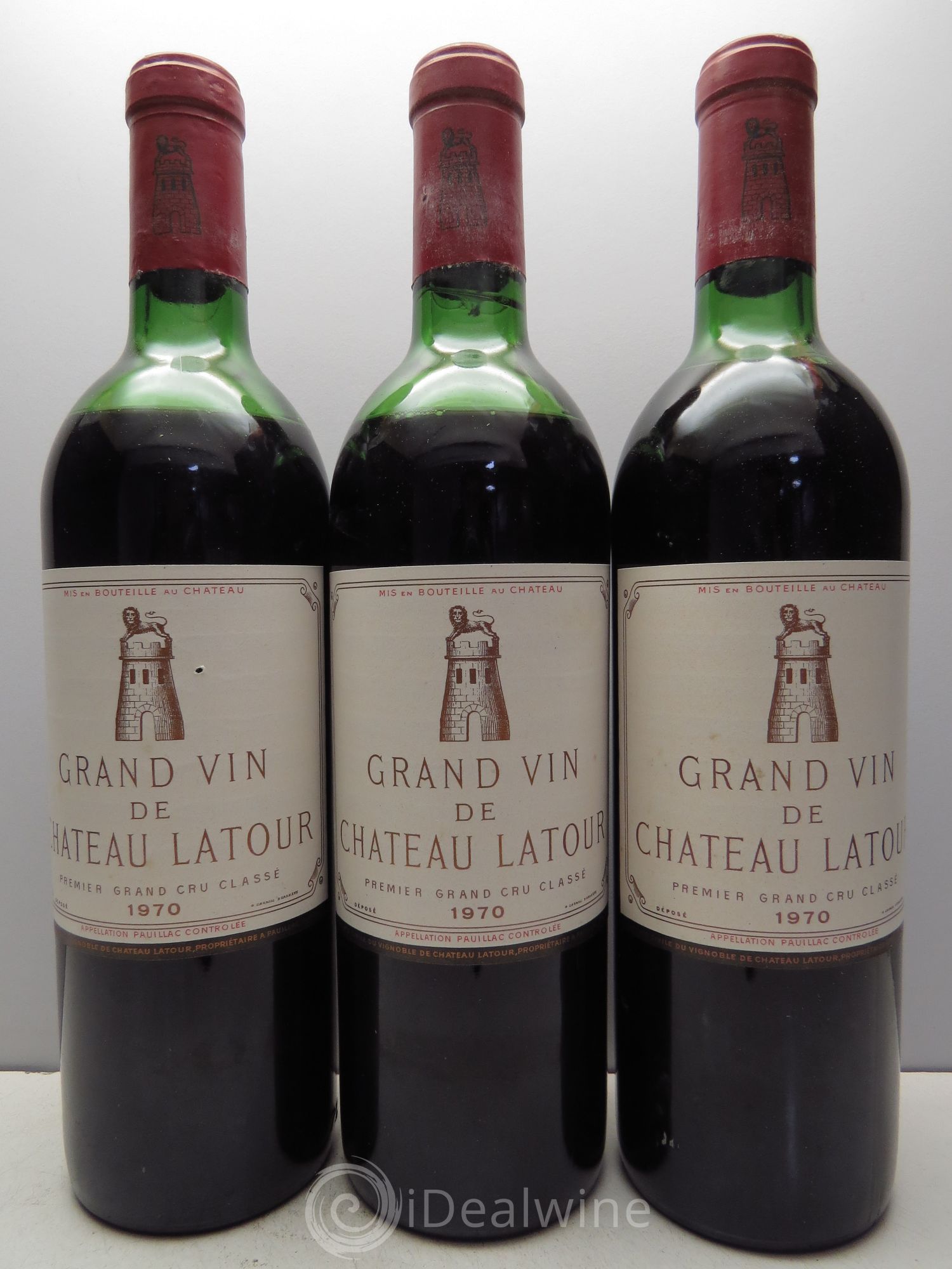 Château Latour 1er Grand Cru Classé 1970 - Lot de 3 bouteilles - 0