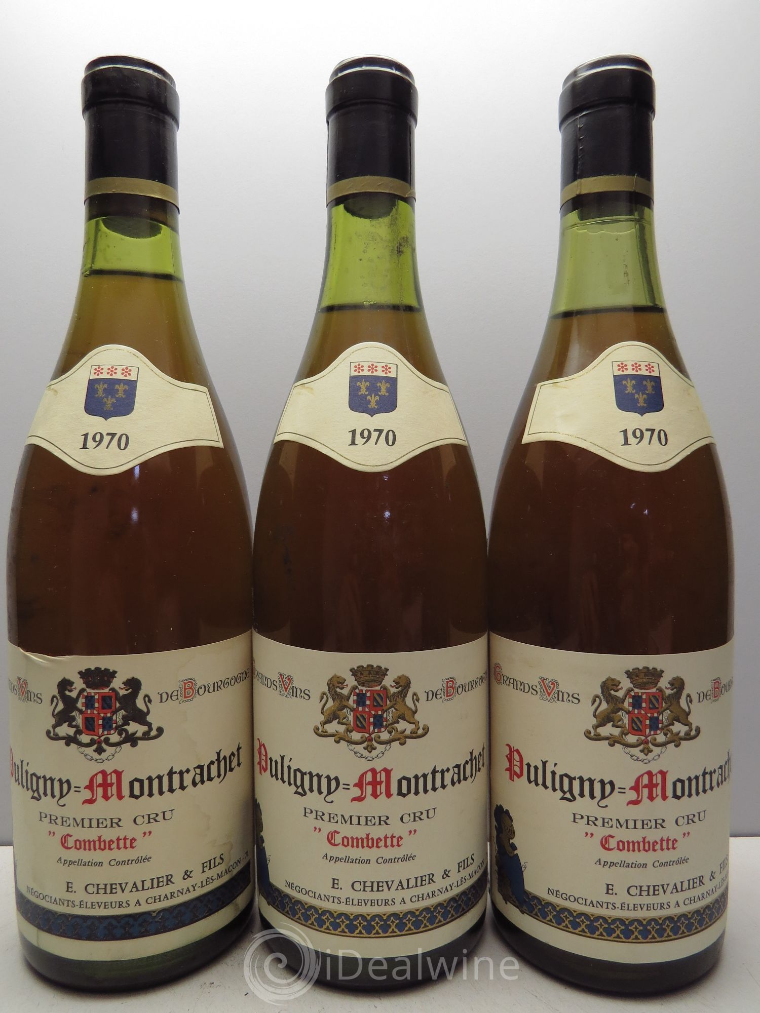 Puligny-Montrachet 1er Cru Chevalier négociant 1970 - Posten von 3 Flaschen - 0