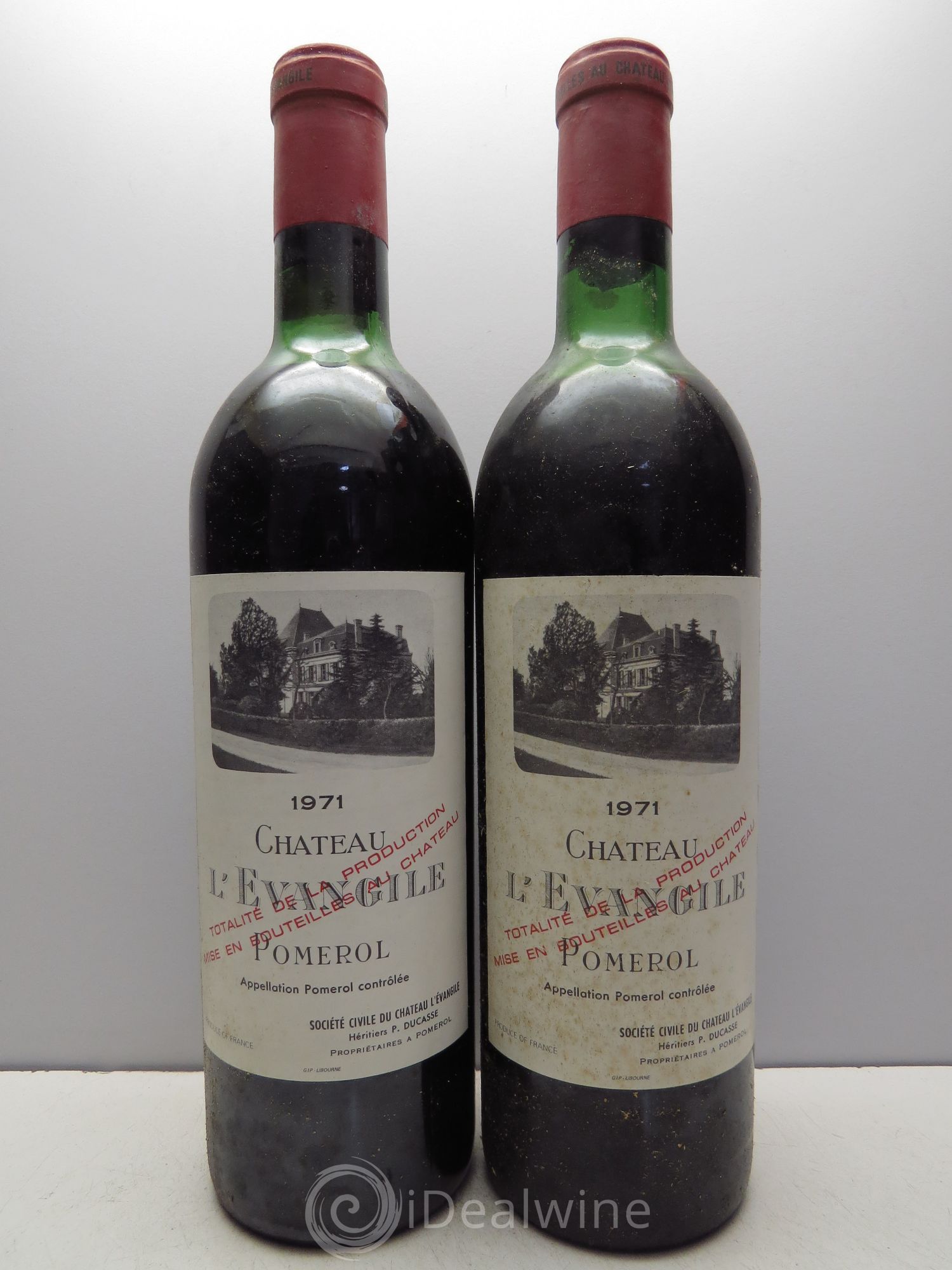 Château l' Évangile 1971 - Lot de 2 bouteilles - 0