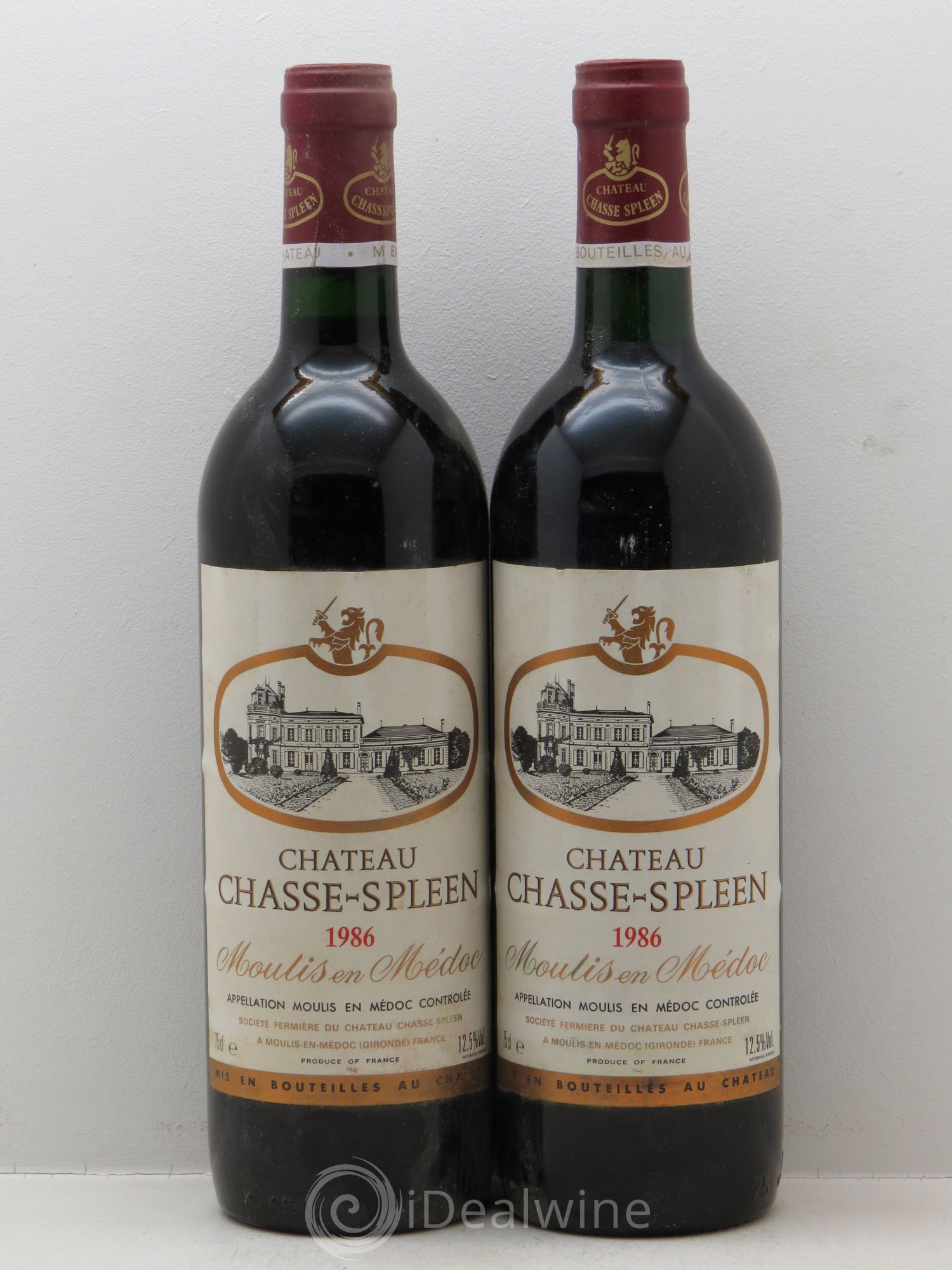 Château Chasse Spleen 1986 - Lot de 2 bouteilles - 0