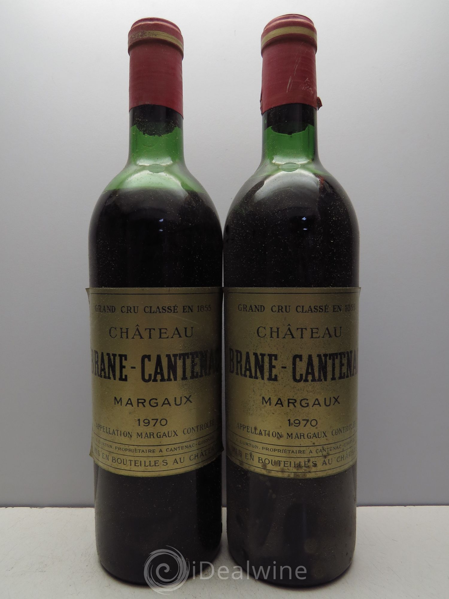 Château Brane Cantenac 2ème Grand Cru Classé 1970 - Lot de 2 bouteilles - 0
