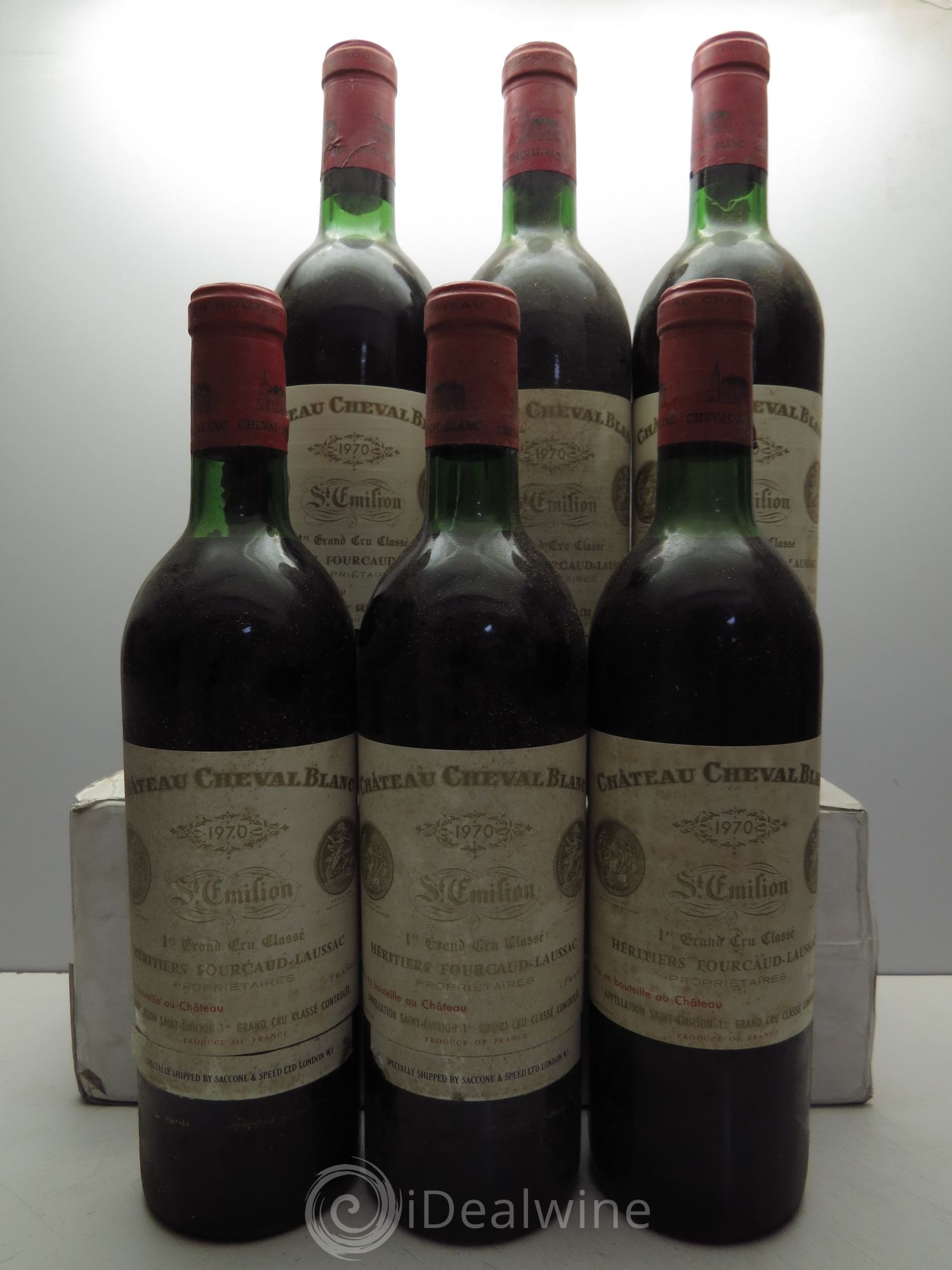Château Cheval Blanc 1er Grand Cru Classé A 1970 - Lot de 6 bouteilles - 0