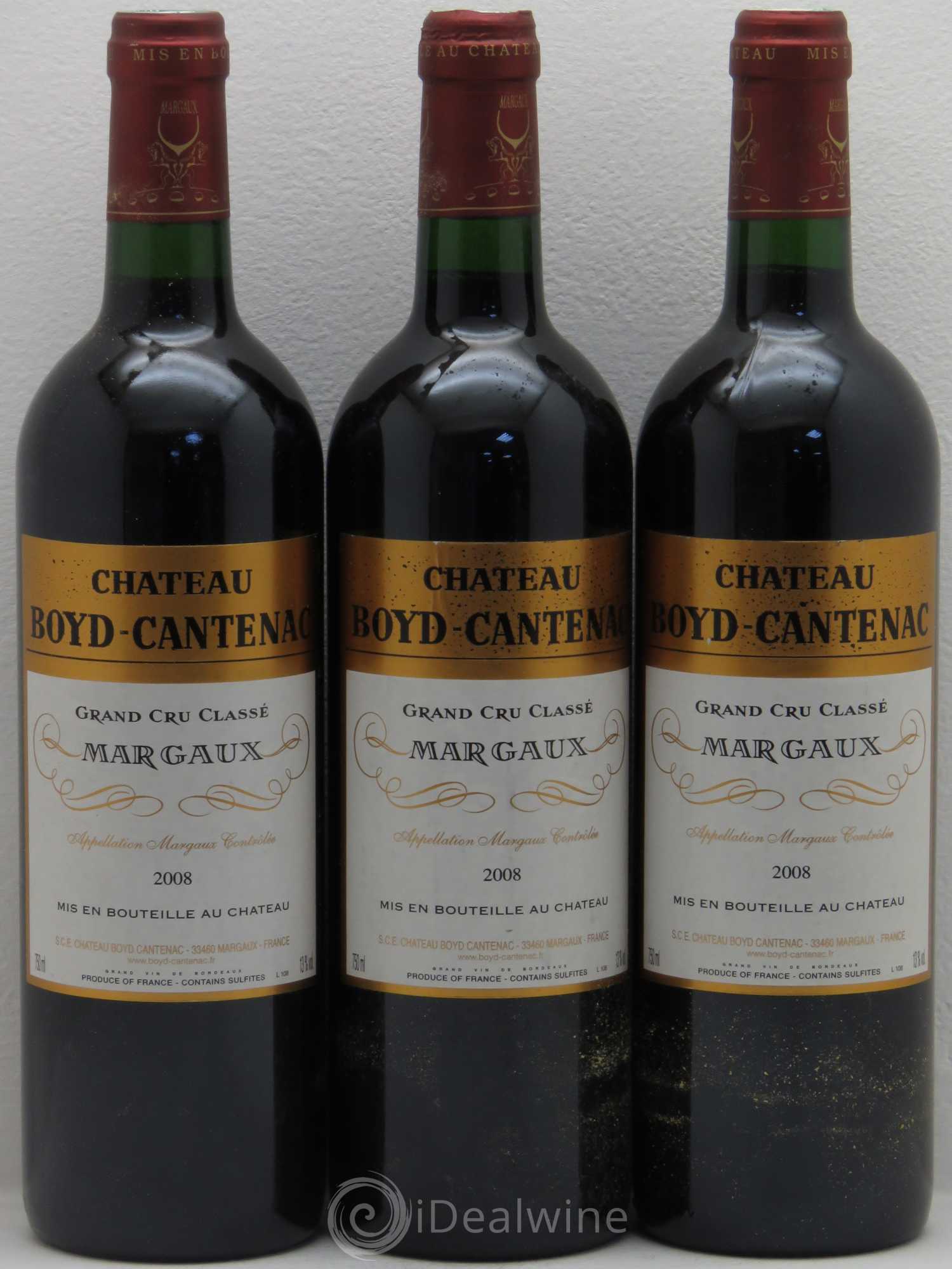 Château Boyd Cantenac 3ème Grand Cru Classé 2008 - Lotto di 3 bottiglie - 0