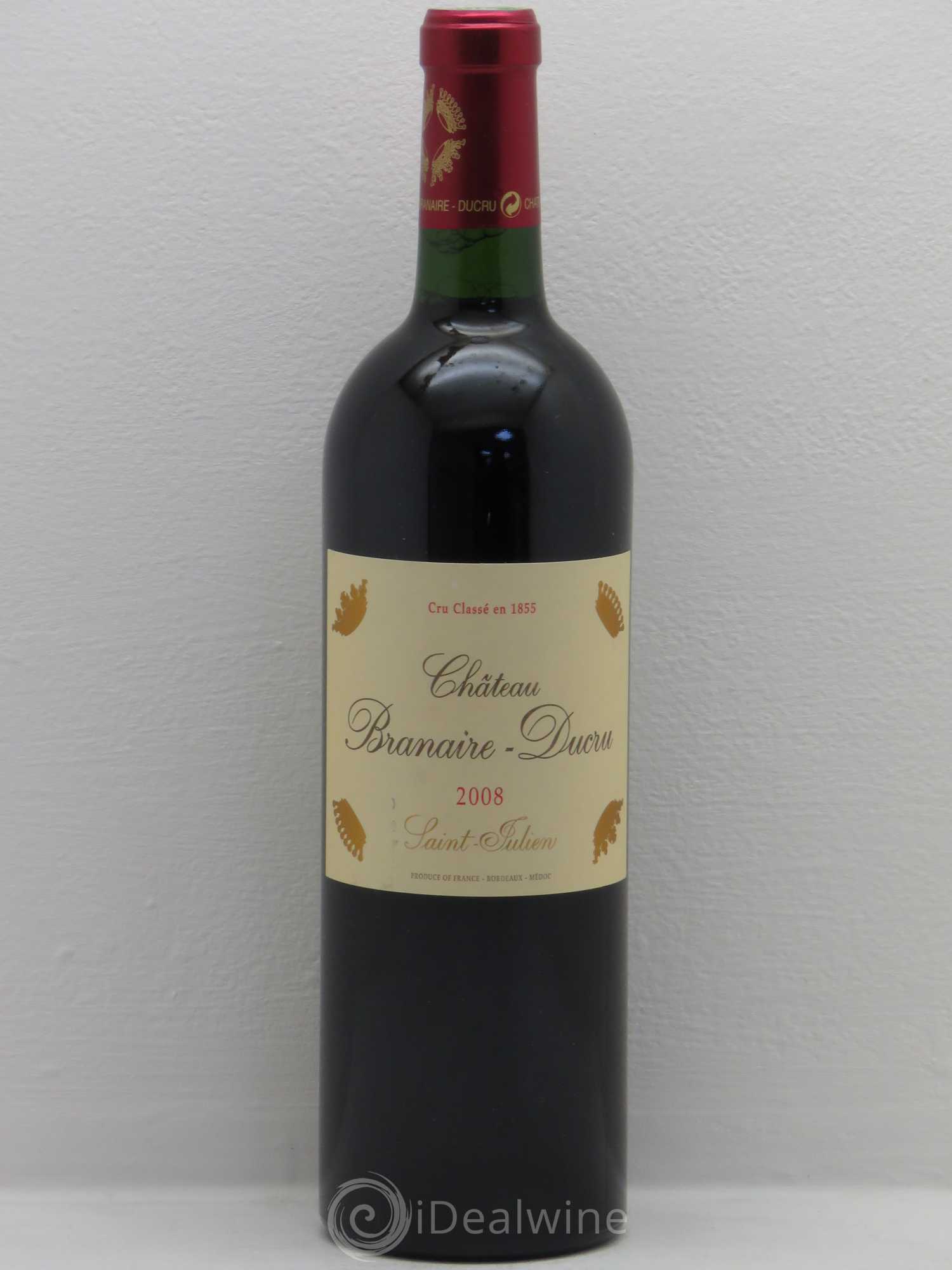 Château Branaire Ducru 4ème Grand Cru Classé 2008 - Lot de 1 bouteille - 0
